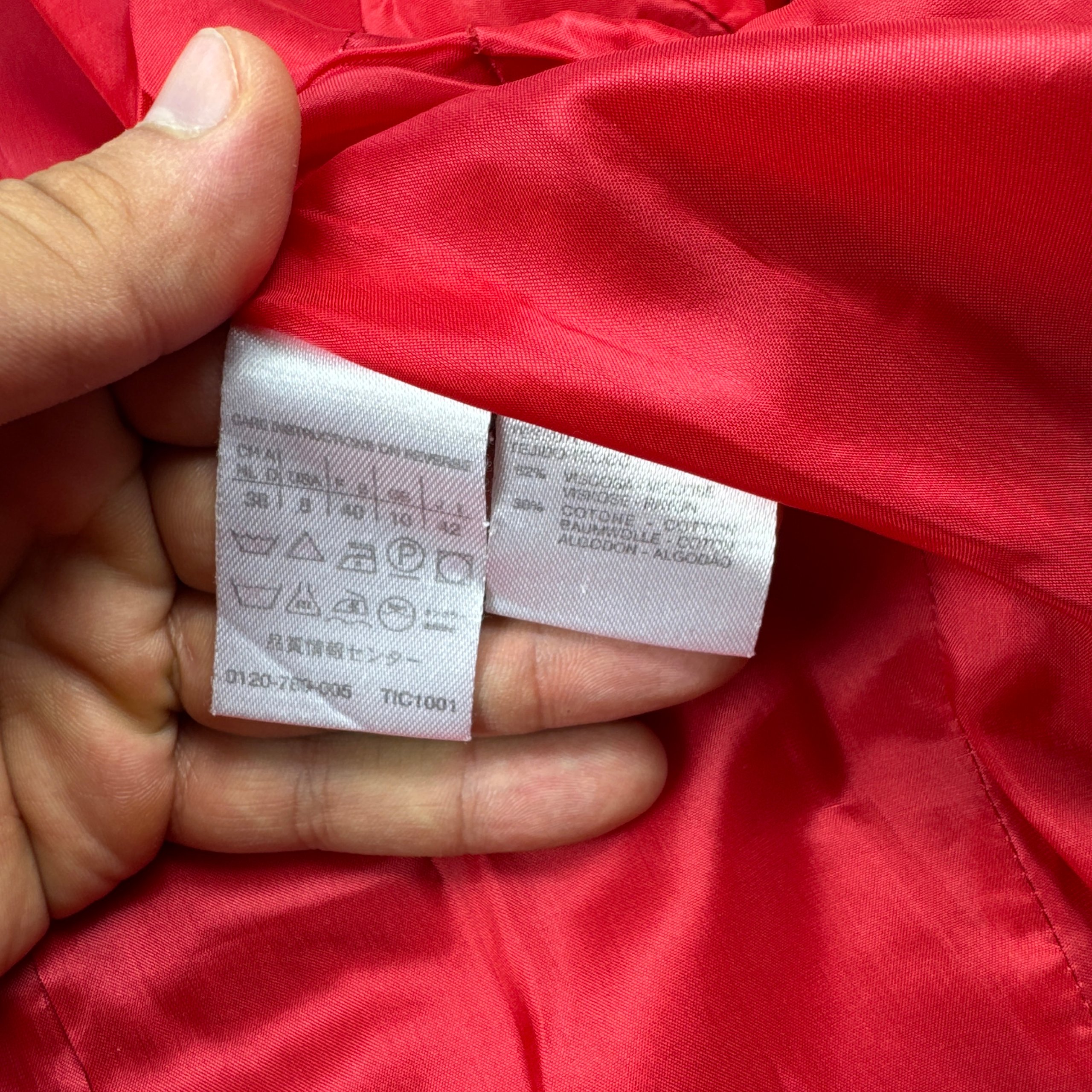 Max Mara Red Cotton Women's Slim Fit Blazer Size 38 / М image 7