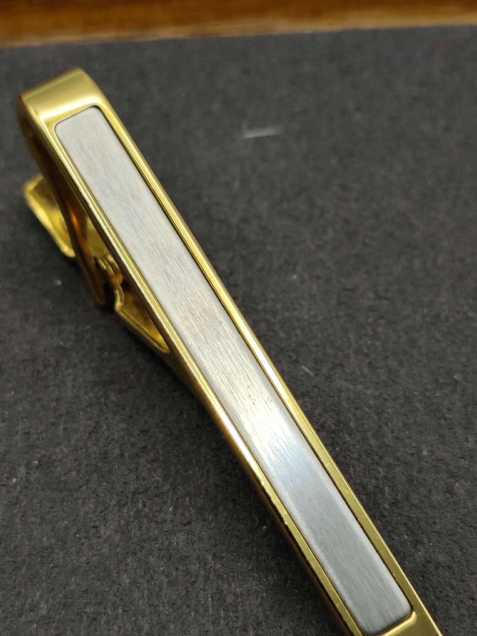 Dunhill Gold Tone & White Tie Clip image 8