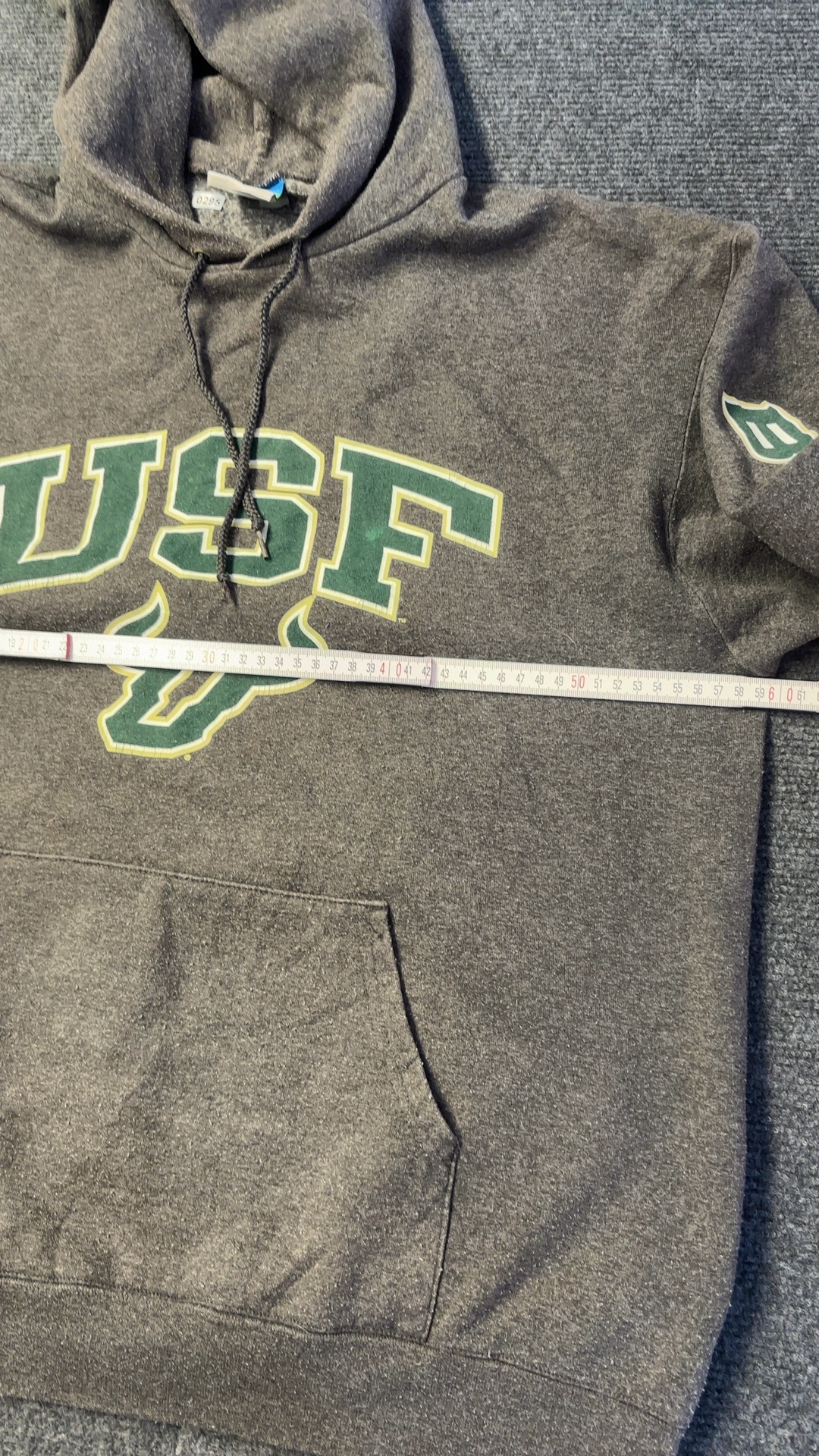 Champion Men's Grey USF Hoodie Large Cotton Blend image 5
