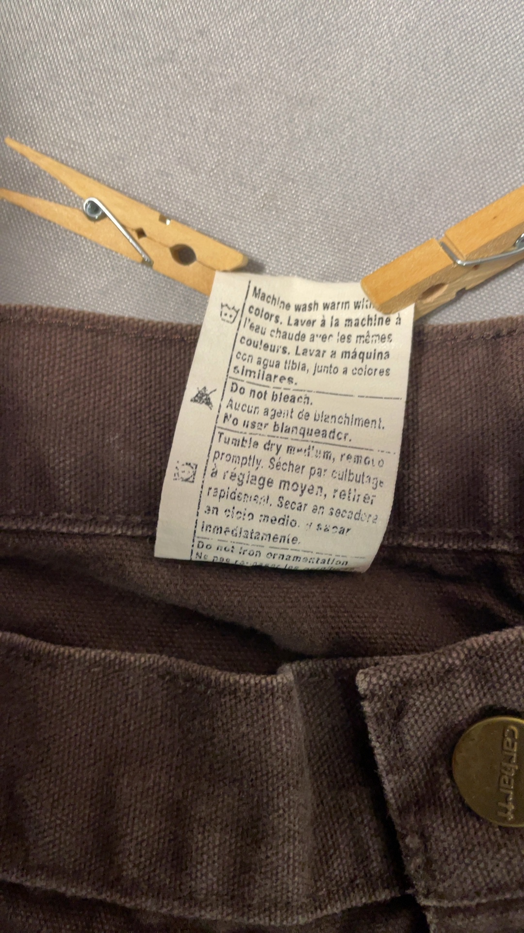 Carhartt Carpenter Pants Brown 38x34 Dungaree Fit image 5