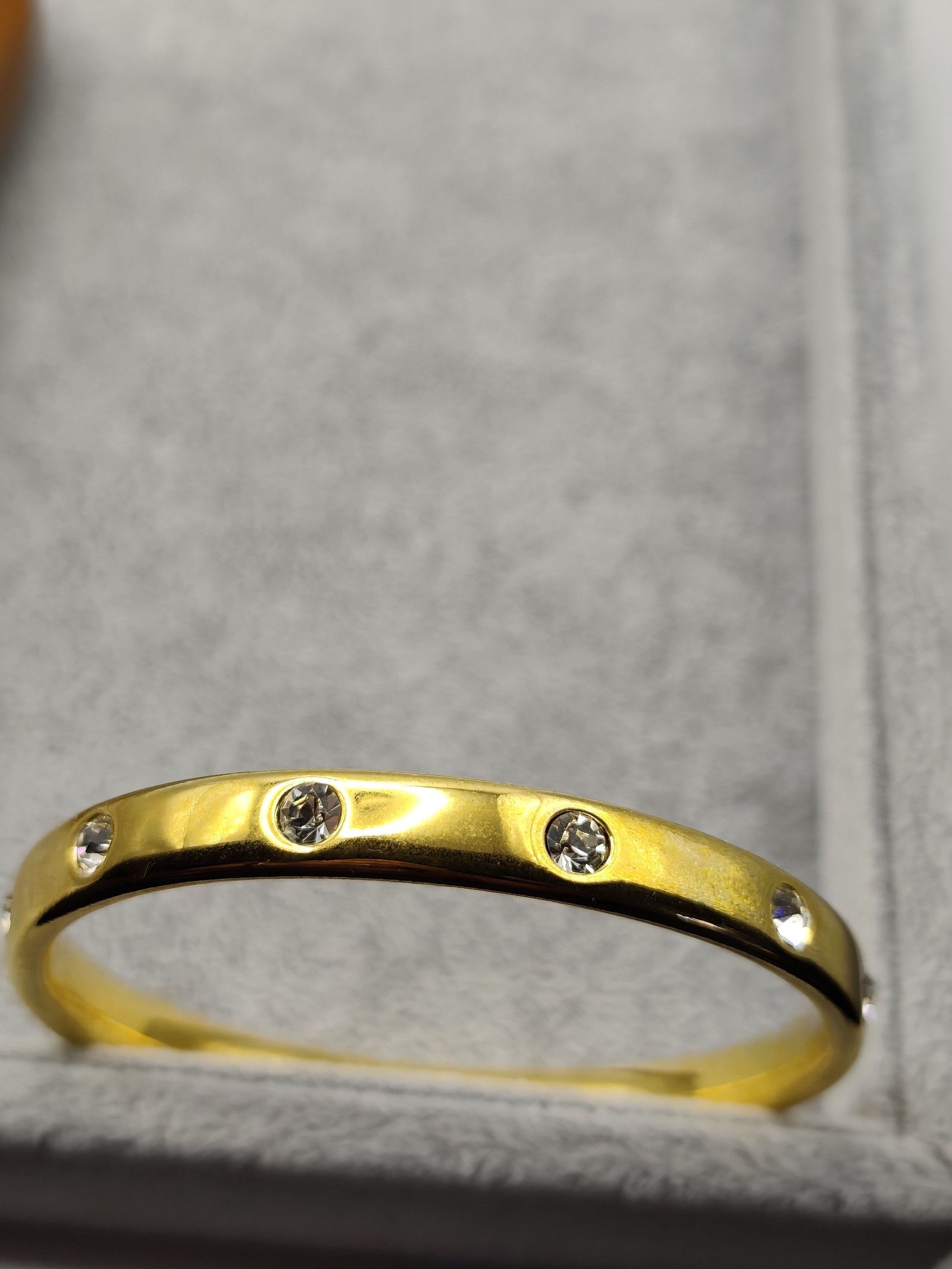 Monet Gold Tone Crystal Bangle Bracelets Set image 6