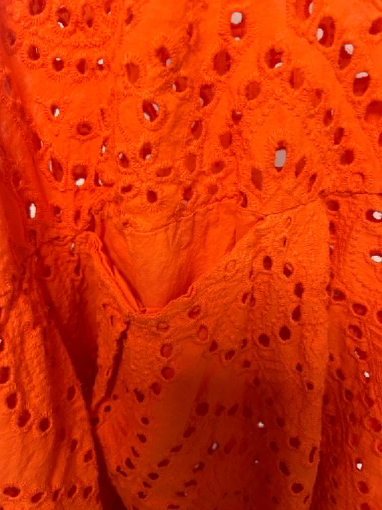 Orange Women's Cotton Sleeveless crop Top no size measures up to a UK 18/20 image 3