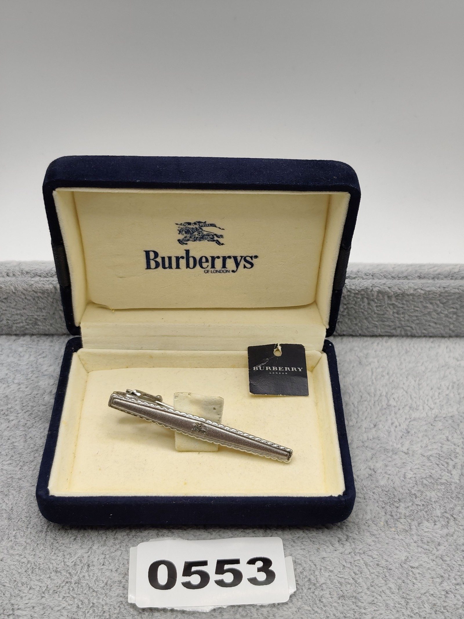 Burberry Sterling Silver 925 Horse Logo Tie Clip