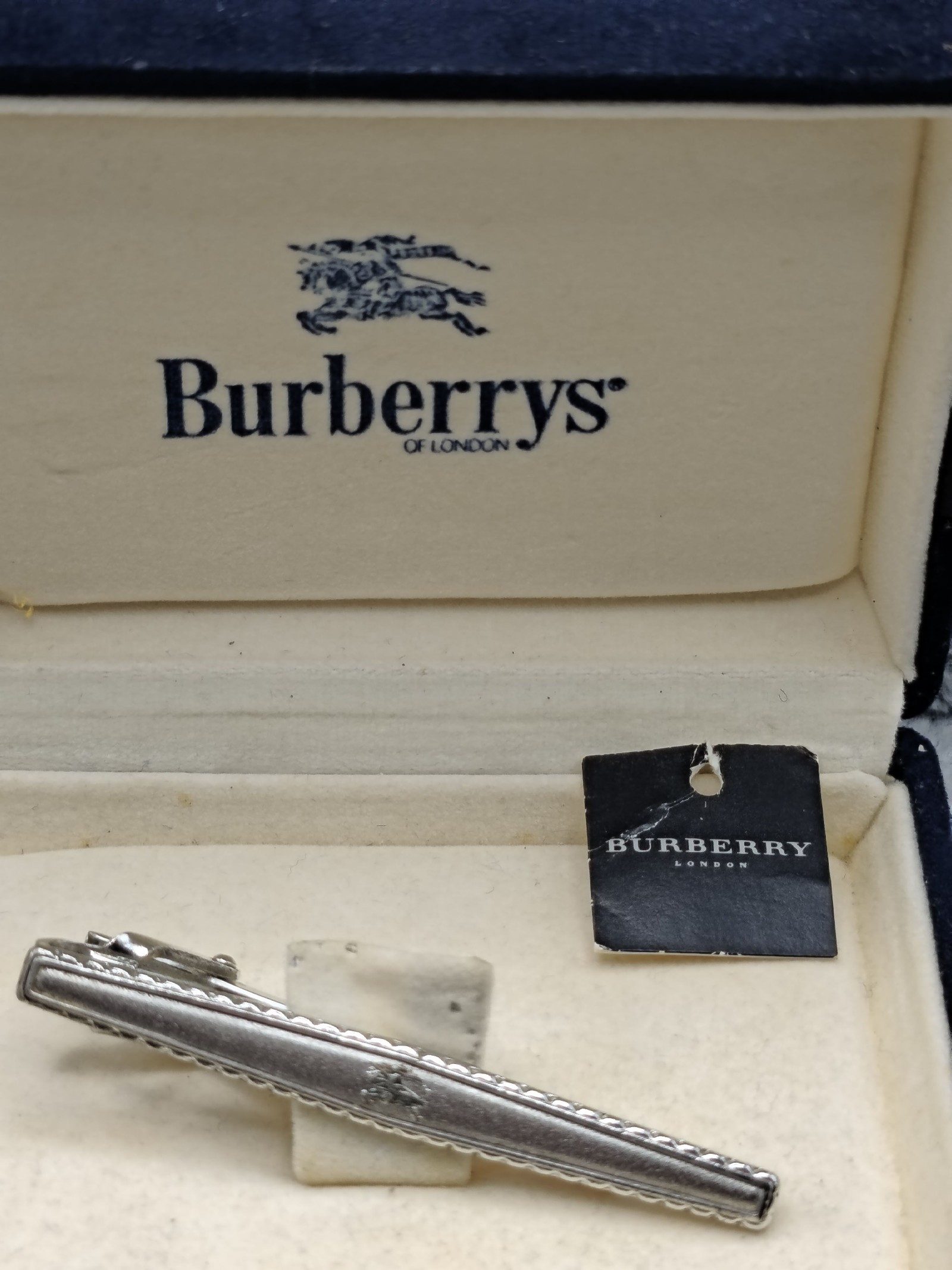 Burberry Sterling Silver 925 Horse Logo Tie Clip image 2