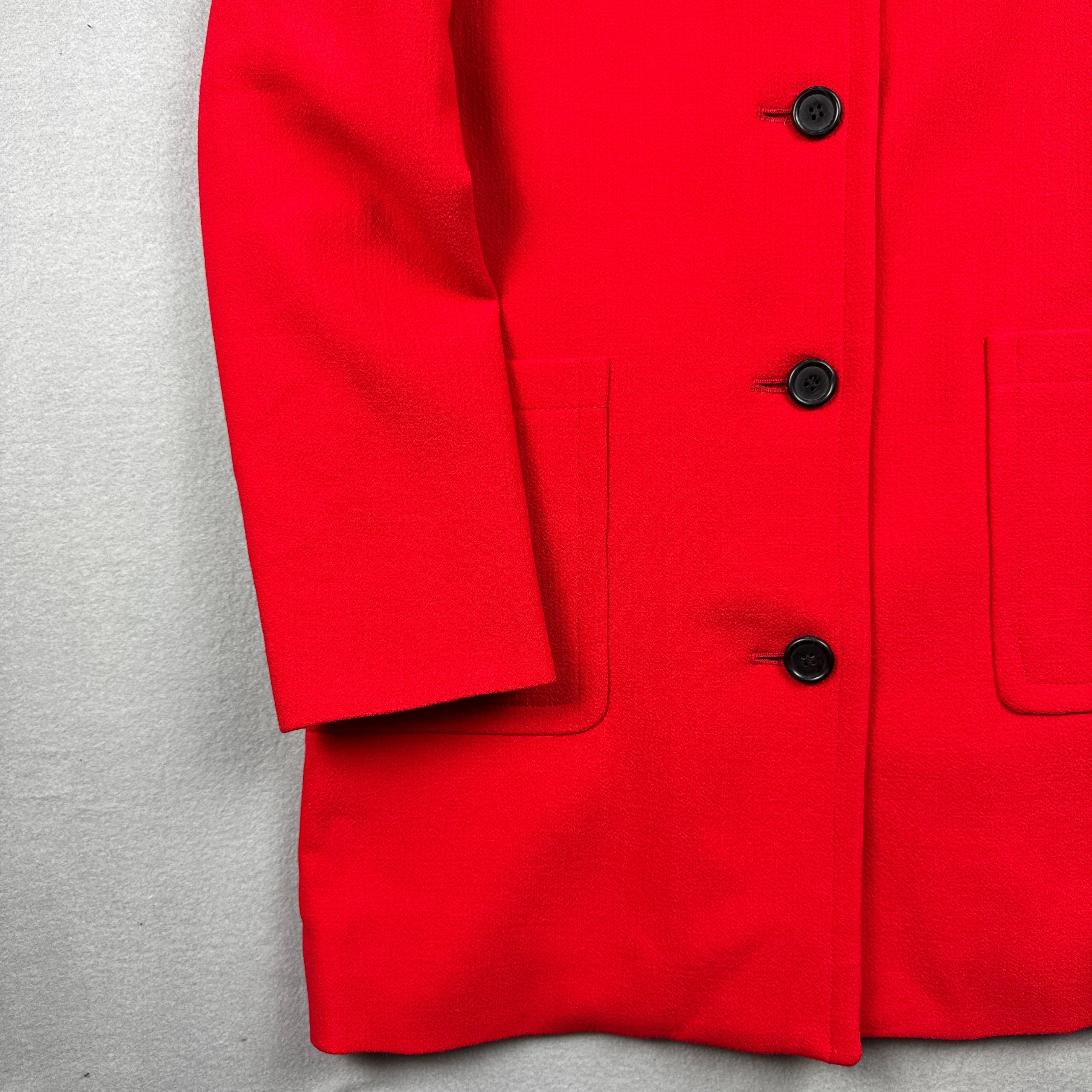 Aquascutum Red Wool Blend Coat Large Classic Regular fit Size 14 / L image 3