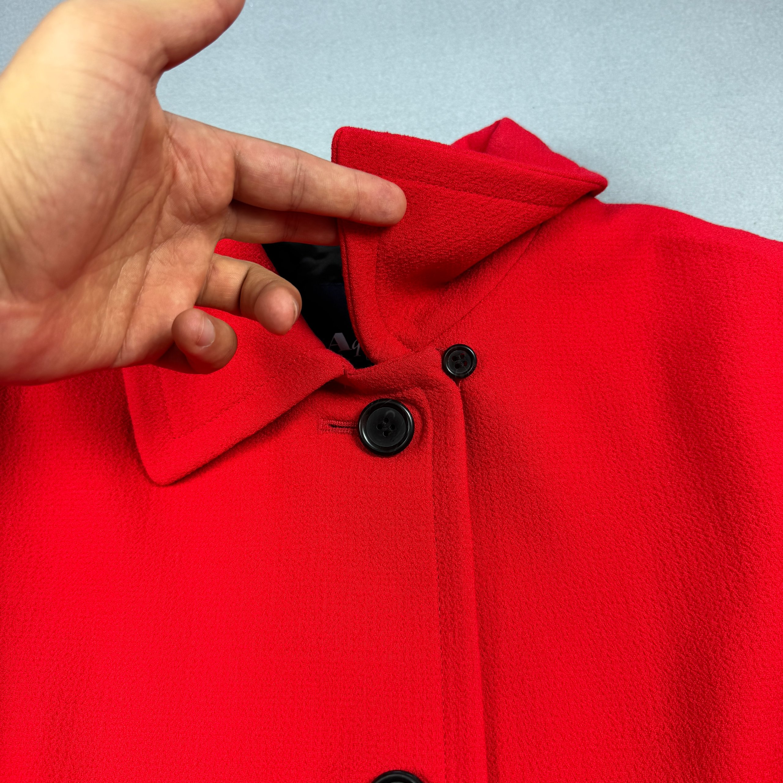 Aquascutum Red Wool Blend Coat Large Classic Regular fit Size 14 / L image 4
