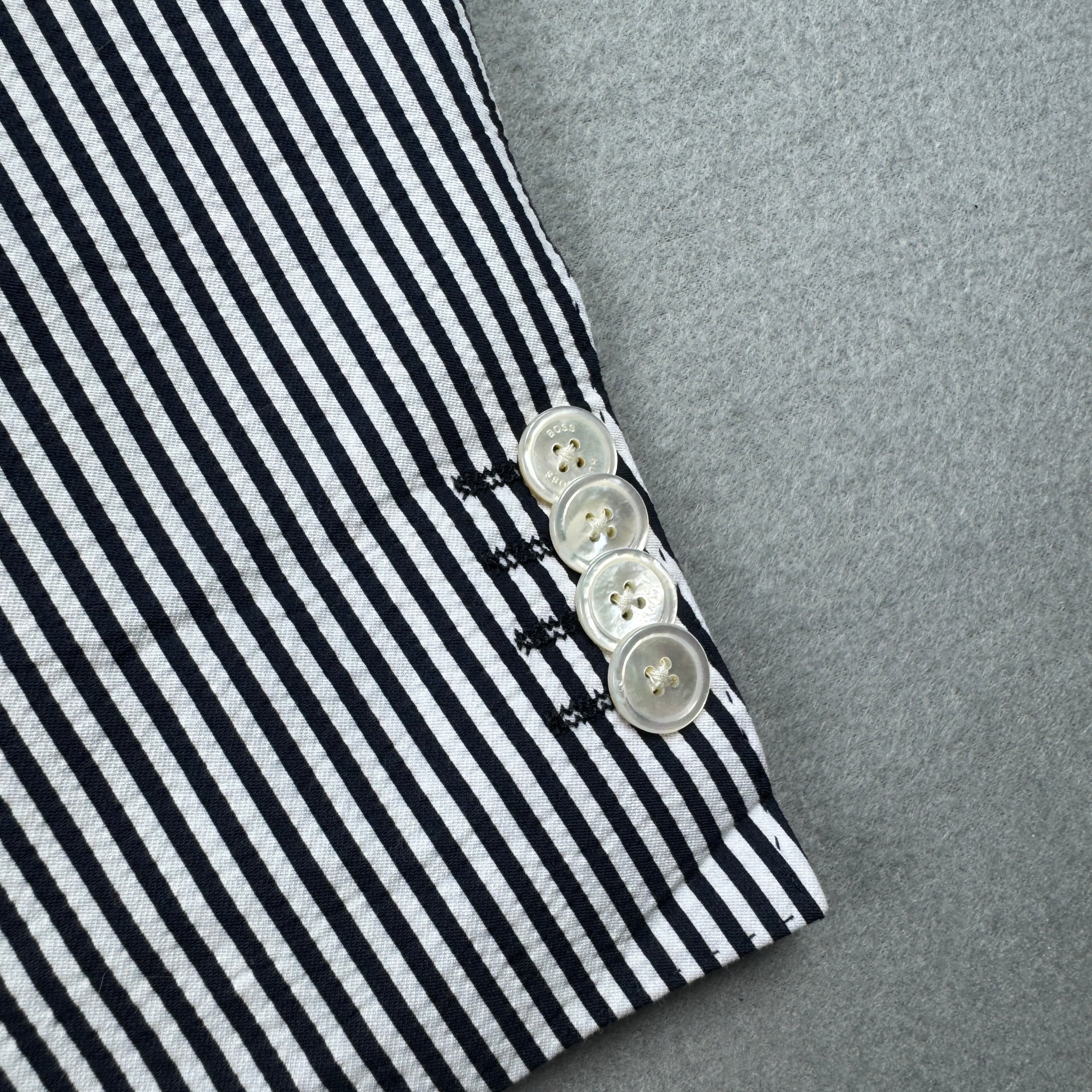 NEW Hugo Boss Blue & White Striped Slim Fit Stretch Blazer Size 52 / L image 6