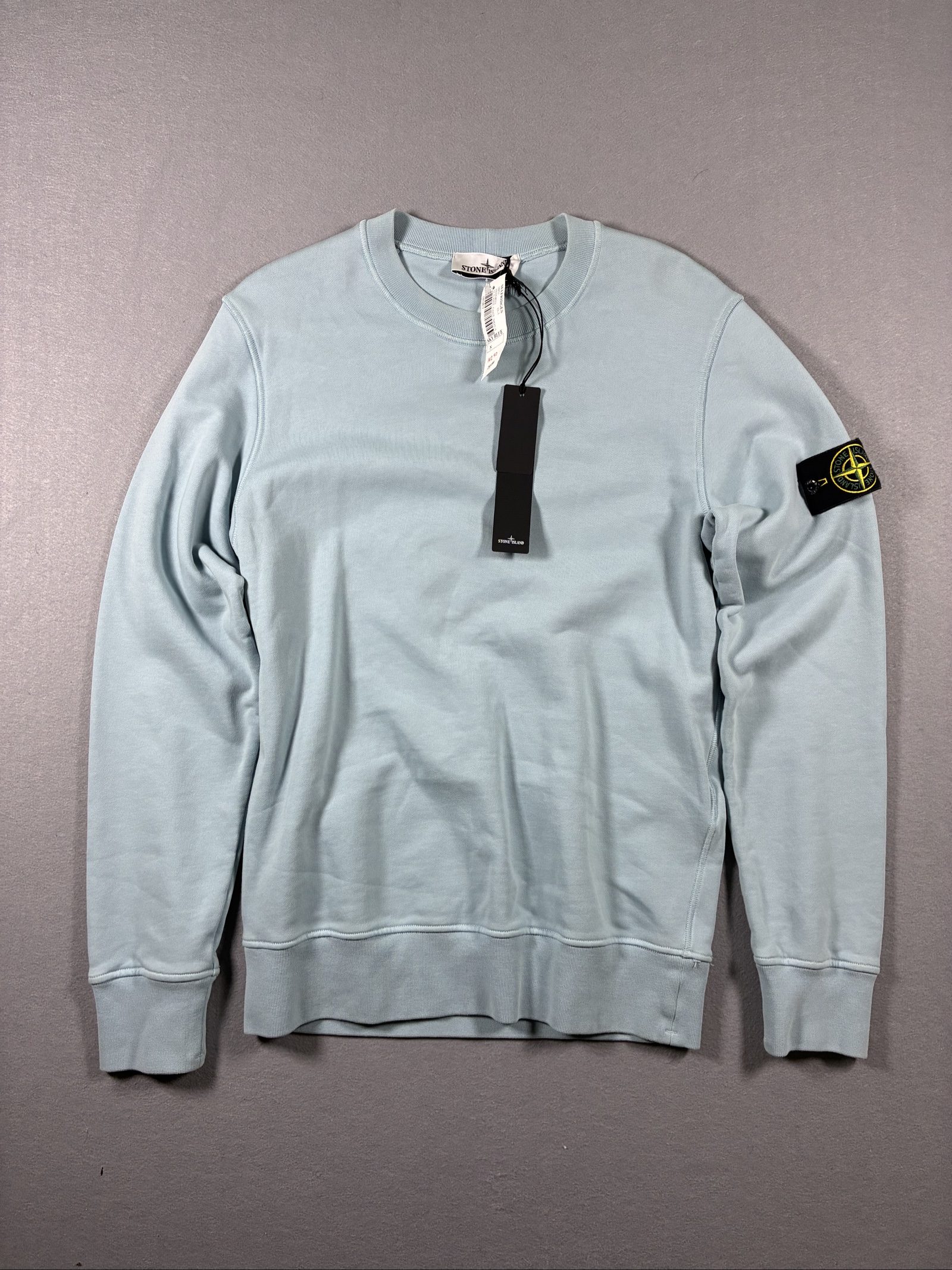 Stone Island Men's Sky Blue Classic Fleece Sweatshirt Small