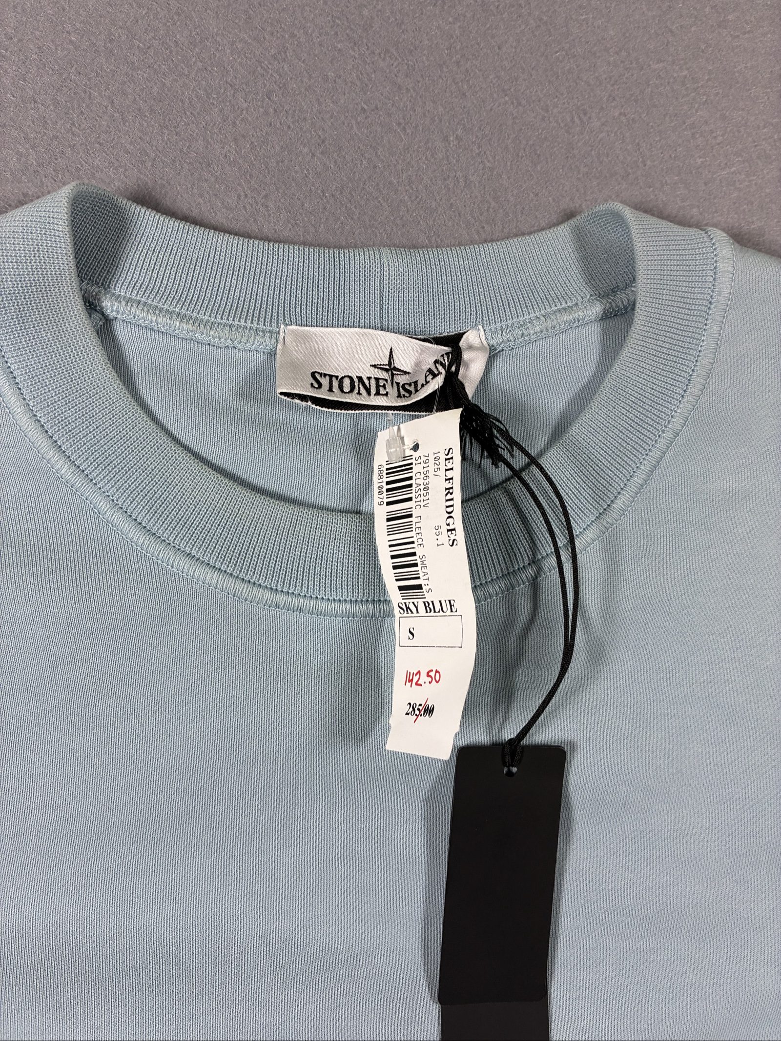 Stone Island Men's Sky Blue Classic Fleece Sweatshirt Small image 2