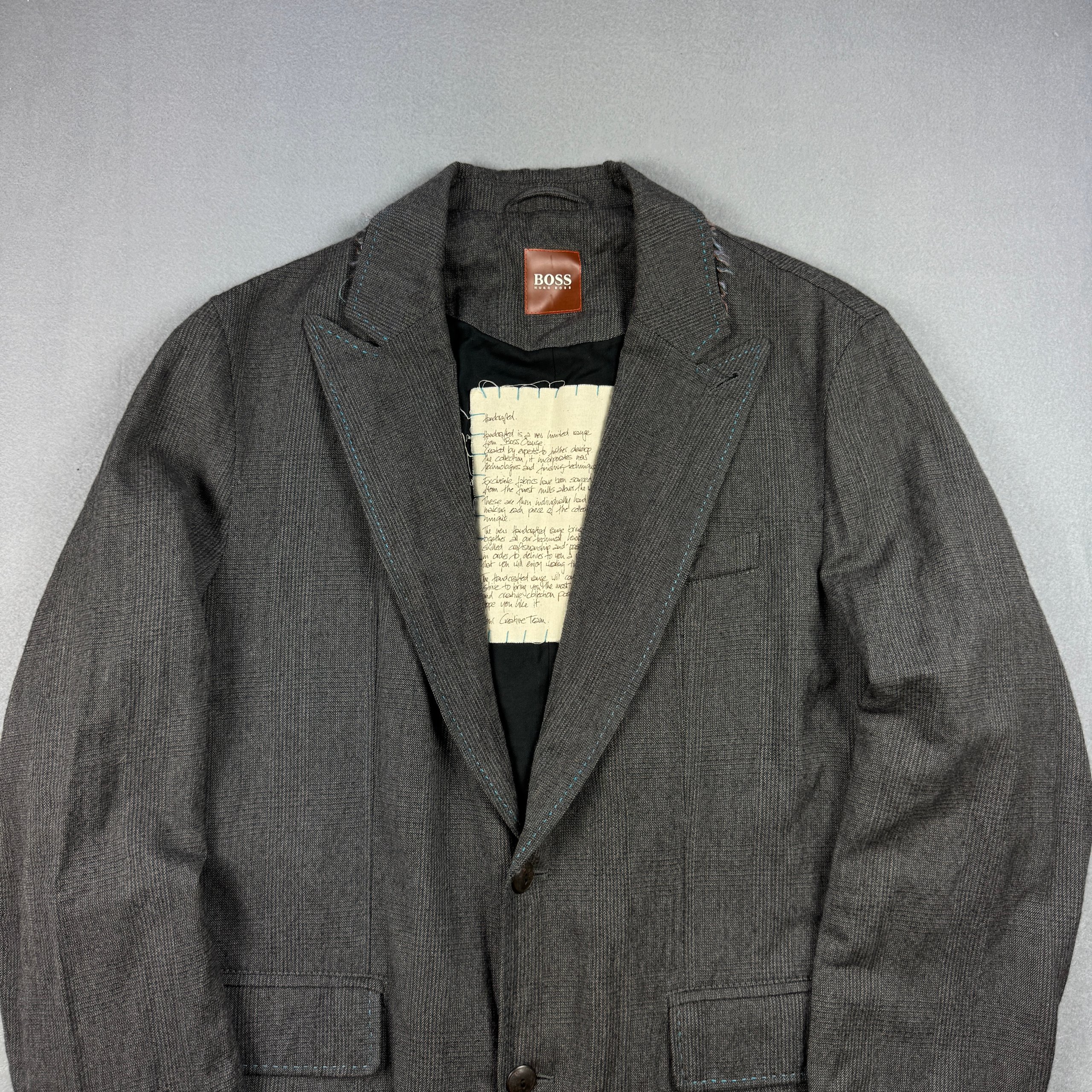 Hugo Boss Grey Wool / Steel Blend Blazer Classic Fit Size L / 52 image 2