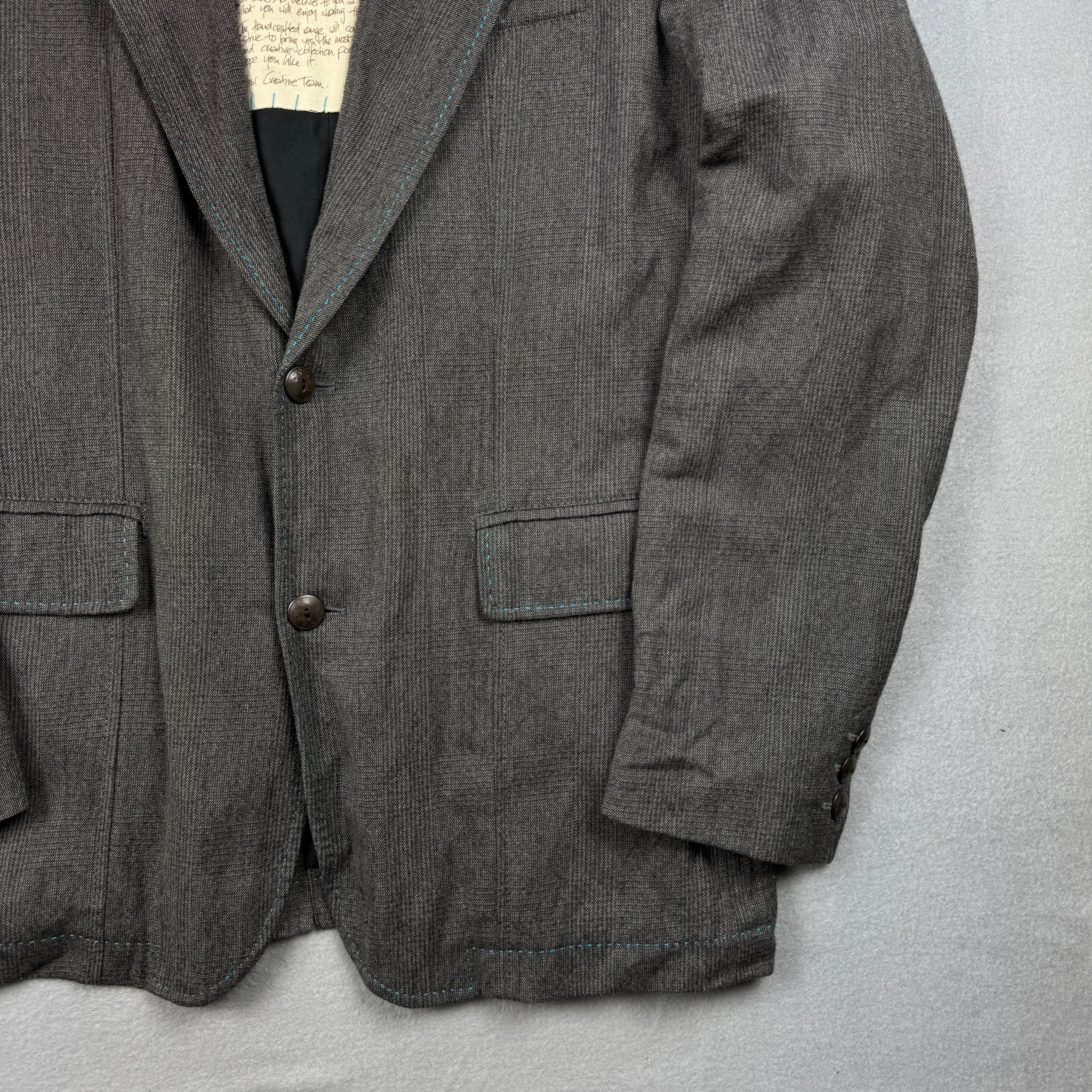 Hugo Boss Grey Wool / Steel Blend Blazer Classic Fit Size L / 52 image 3