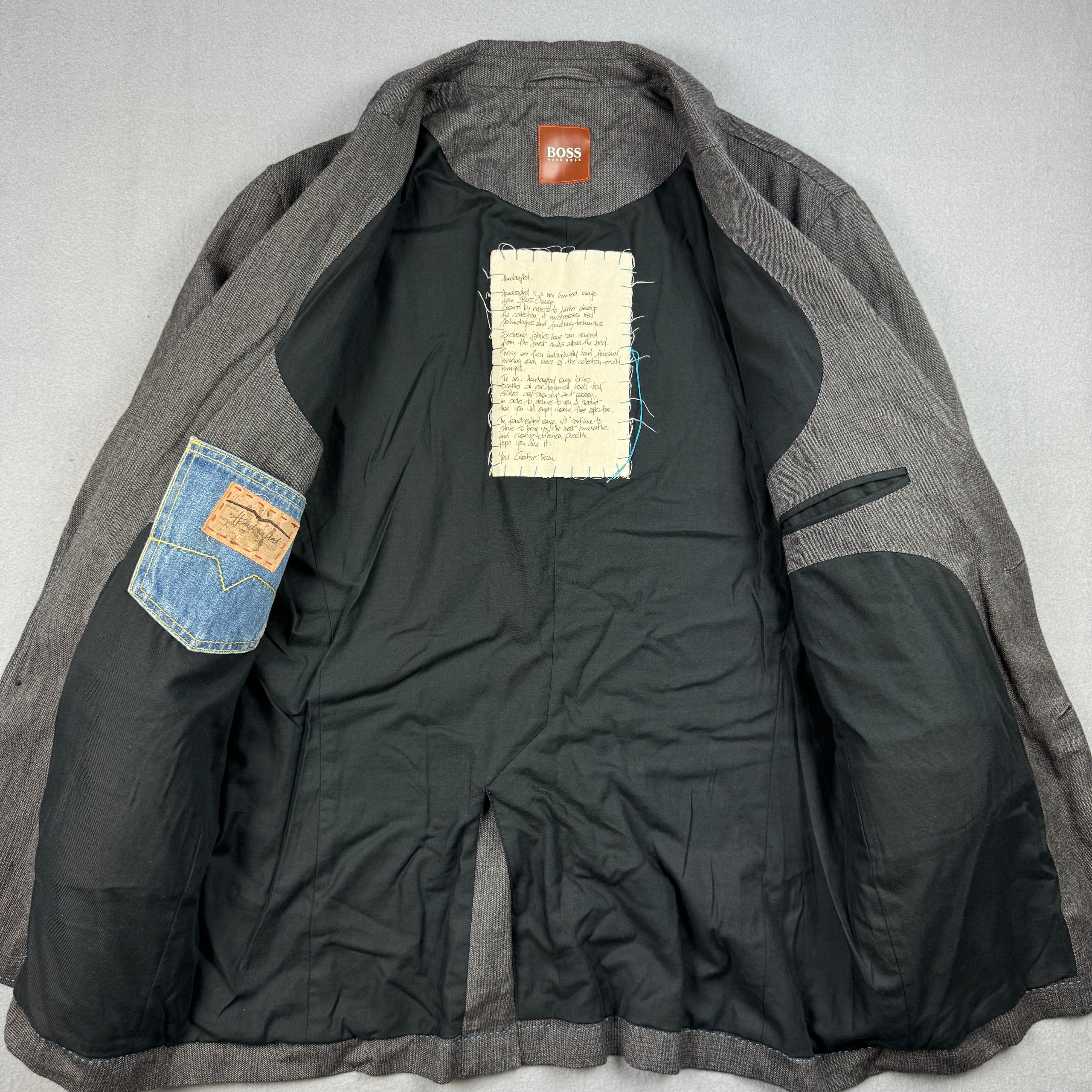 Hugo Boss Grey Wool / Steel Blend Blazer Classic Fit Size L / 52 image 5