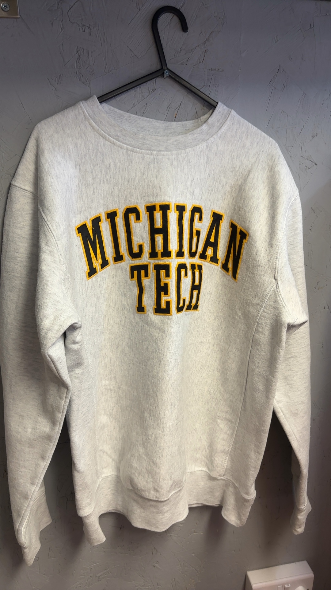 Michigan Tech Grey Cotton Blend Sweatshirt Unisex Small - very good condition