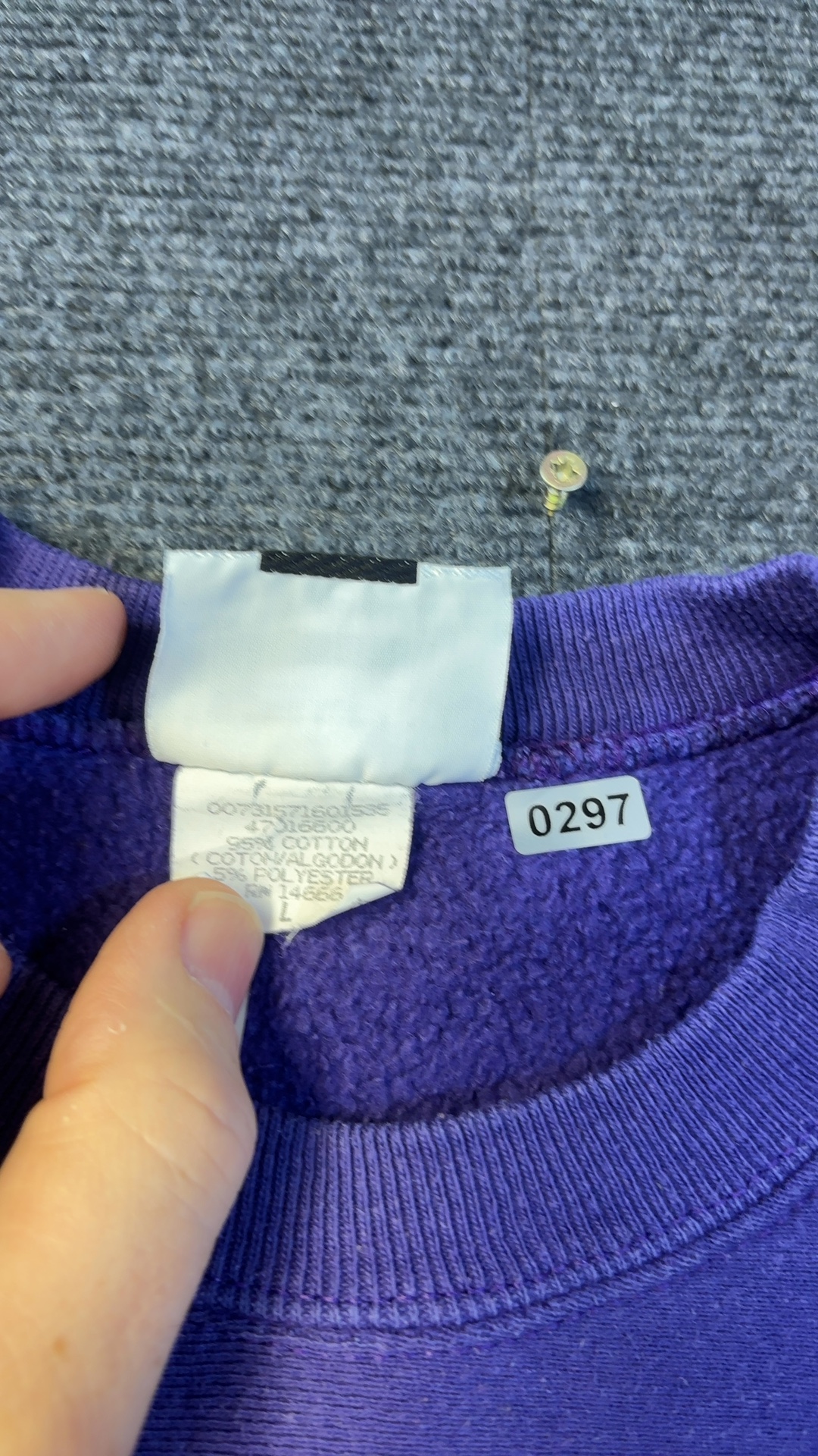 Lee Purple Graphic Sweatshirt Large Fat Chance Design good condition image 8