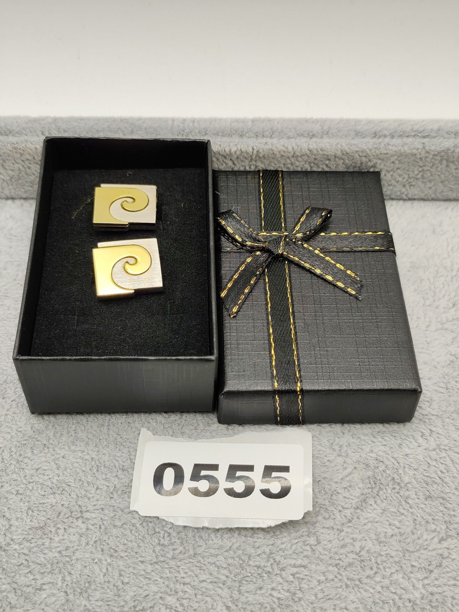 Pierre Cardin Two Tone Gold & Silver Square Wave Cufflinks