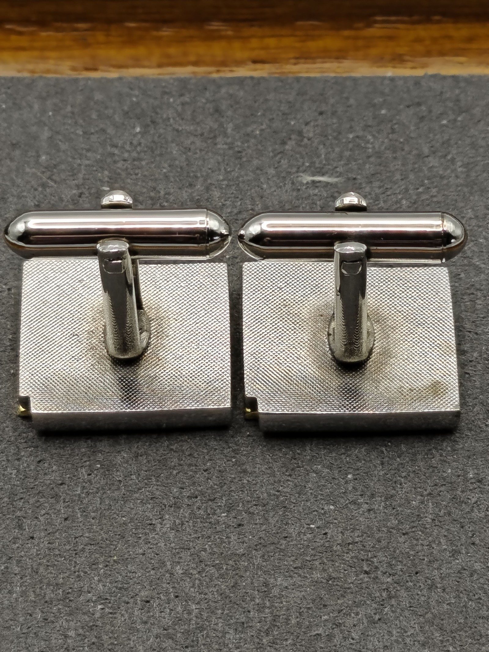 Pierre Cardin Two Tone Gold & Silver Square Wave Cufflinks image 6