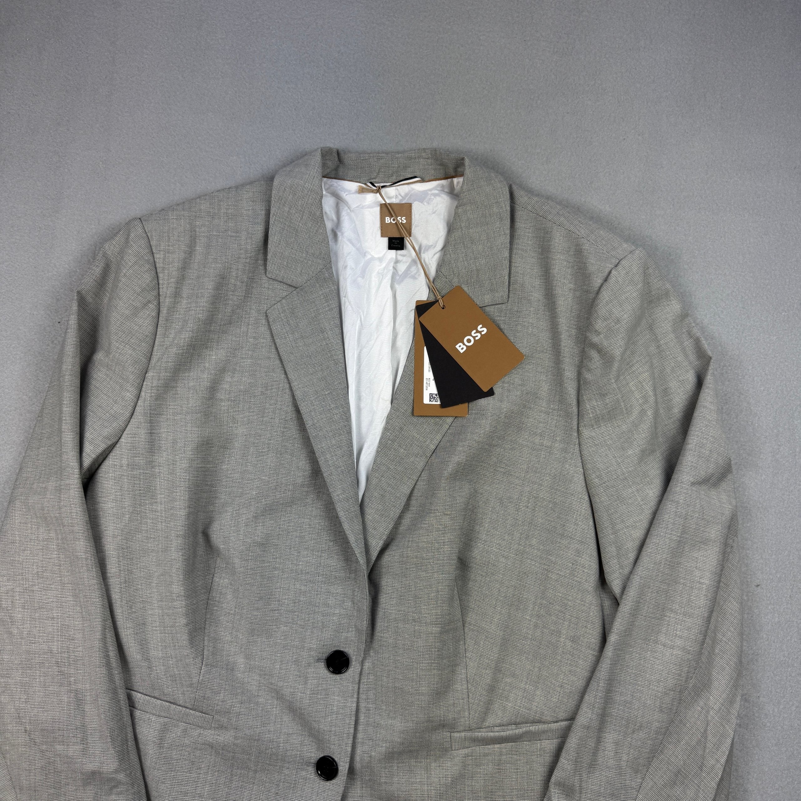 Women`s BOSS Grey Wool Blazer Classic Fit New with tags Size 50 / XL-XXL image 2