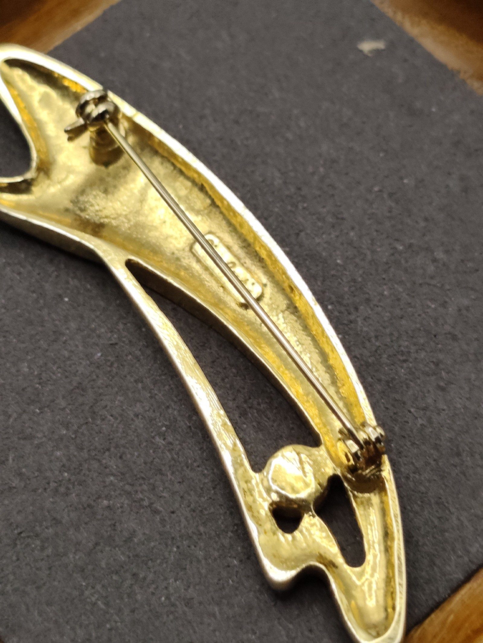 Pierre Cardin Gold & Silver Tone Brooch with Crystal image 8