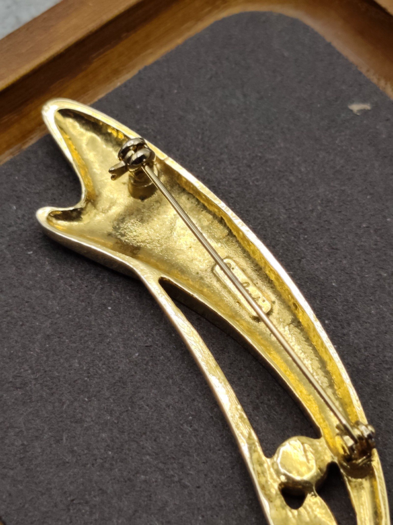 Pierre Cardin Gold & Silver Tone Brooch with Crystal image 9