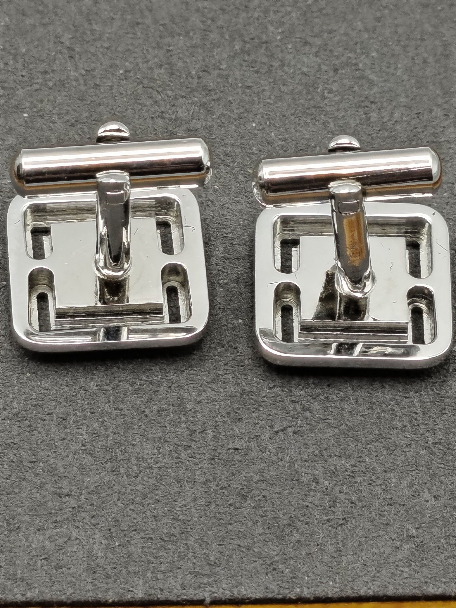 Leonal Silver & Opal Mosaic Cufflinks & Tie Clip Set image 6