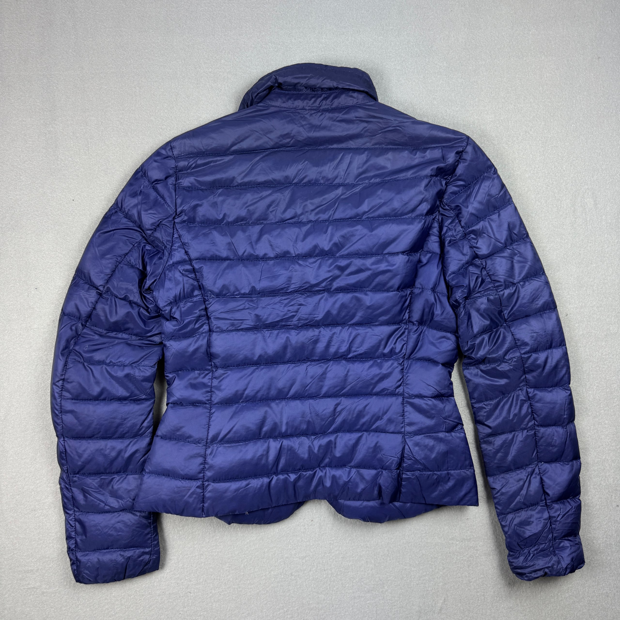 Women`s Moncler Lisette Navy Quilted Ultralight Down Blazer Jacket Small Size 1 / S image 3