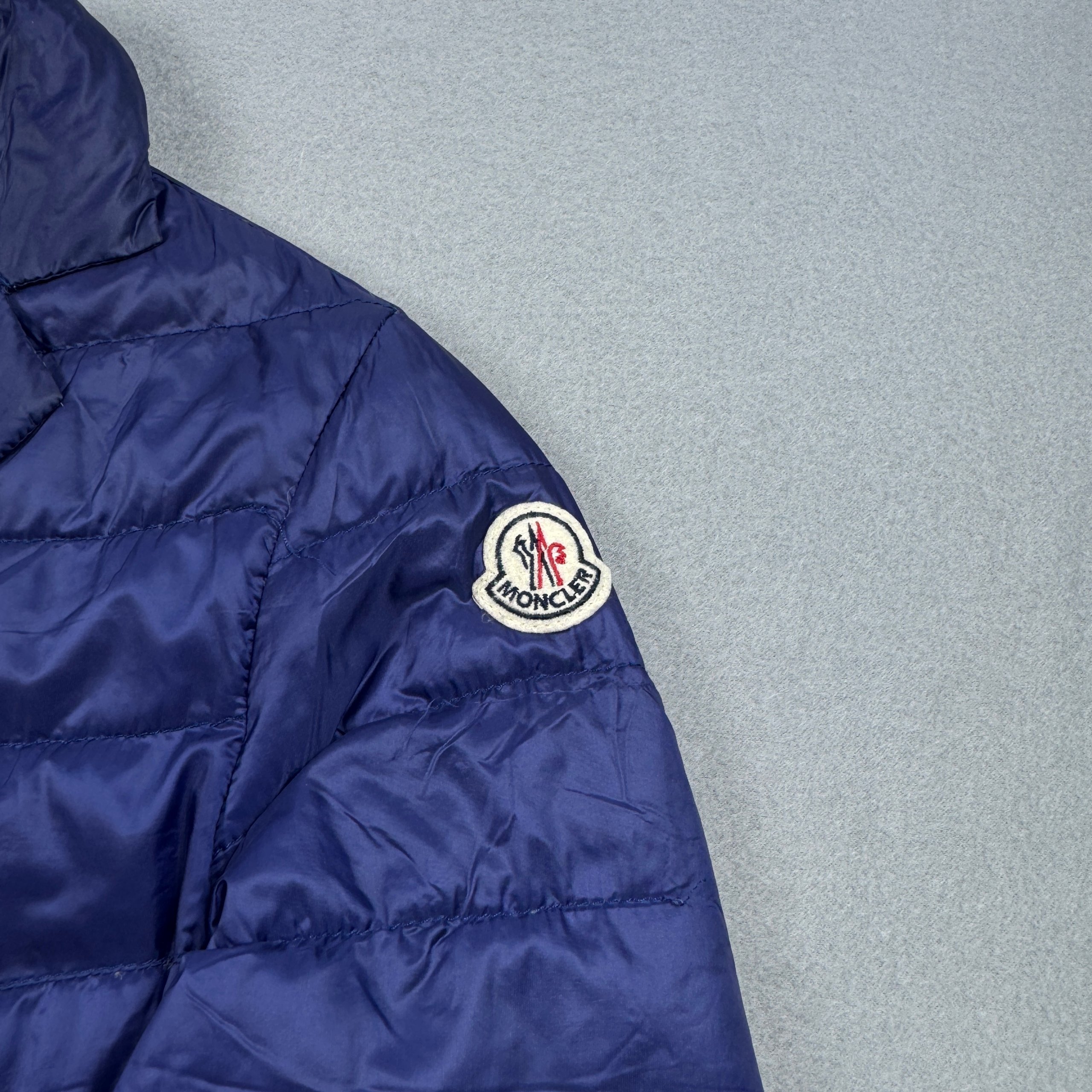 Women`s Moncler Lisette Navy Quilted Ultralight Down Blazer Jacket Small Size 1 / S image 7
