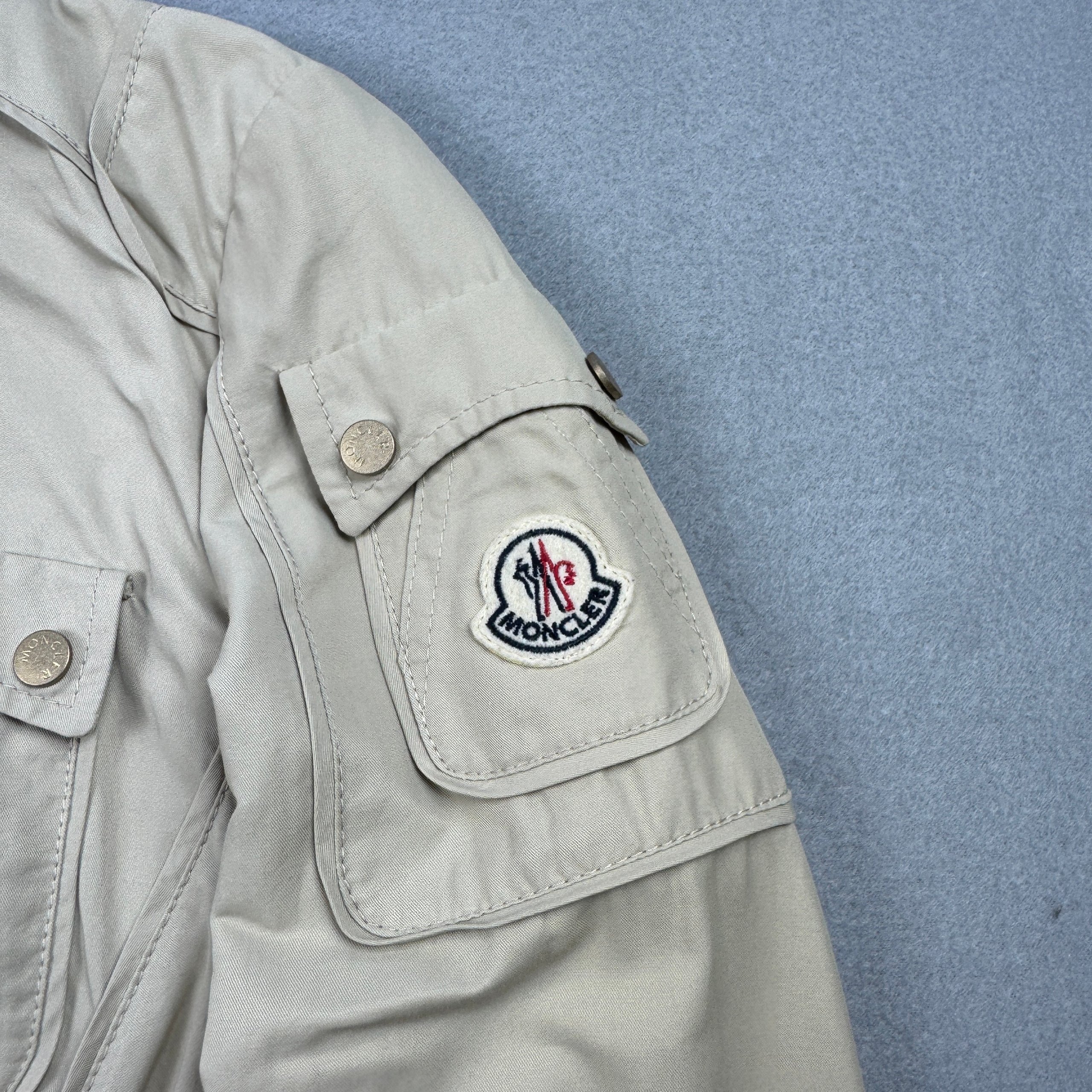 Women`s Moncler Z7E002 Beige Cotton Blend Lightweight Jacket Size 1 / S image 4