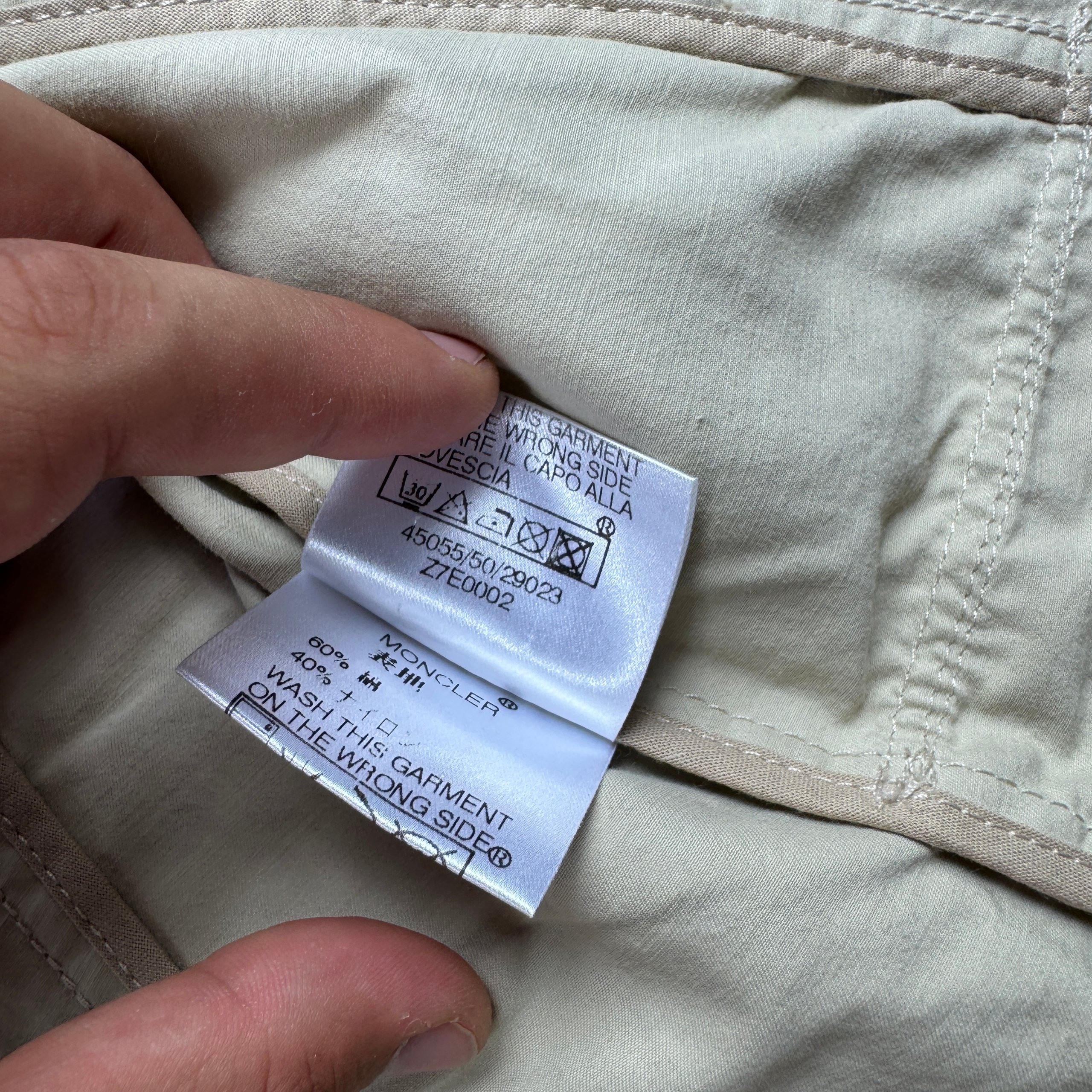 Women`s Moncler Z7E002 Beige Cotton Blend Lightweight Jacket Size 1 / S image 9