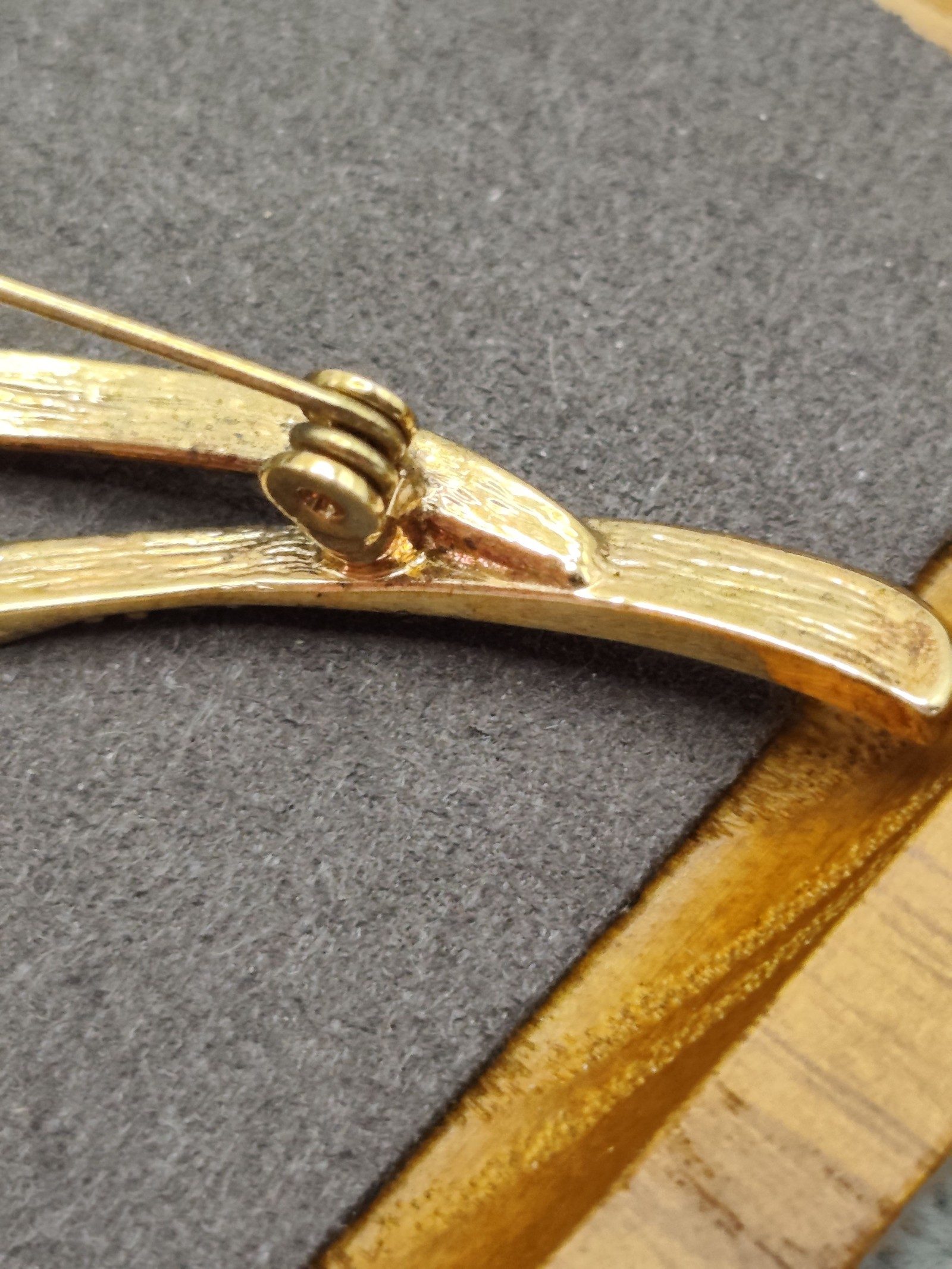Gold Tone Crystal Decorative Brooch image 8