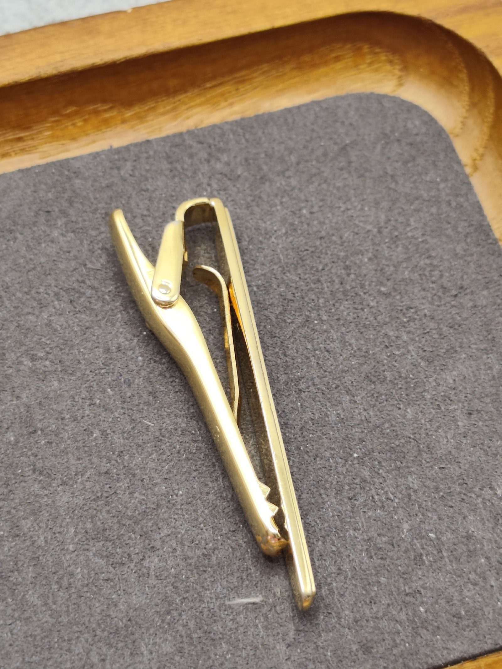 YSL Gold & Silver Tie Clip with Box image 8