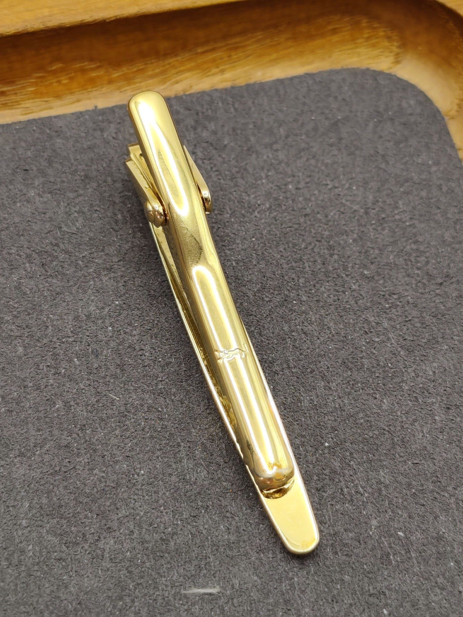 YSL Gold & Silver Tie Clip with Box image 9