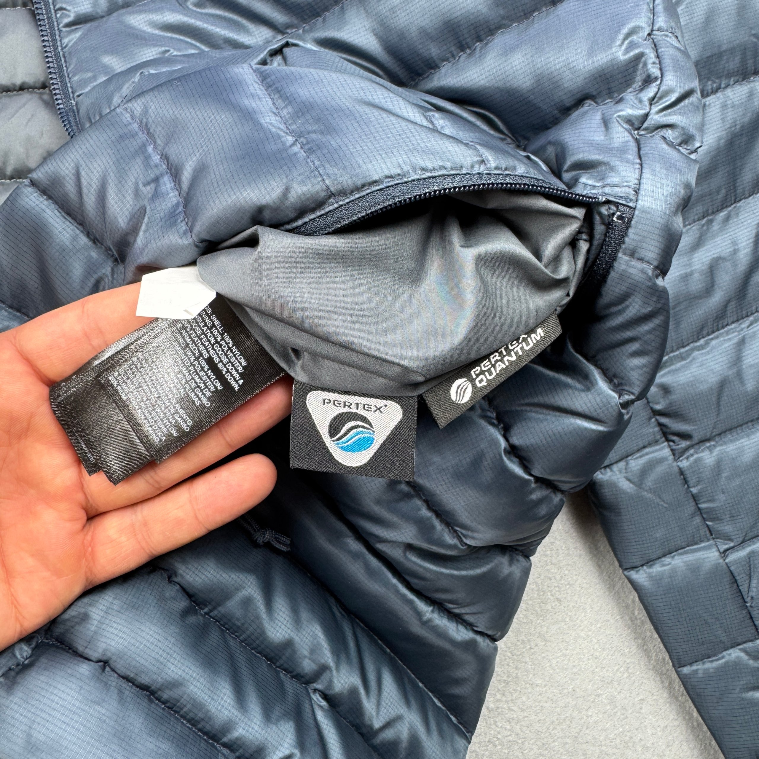 The North Face 600 Pertex Quantum Navy Blue Puffer Jacket Large Size L image 9