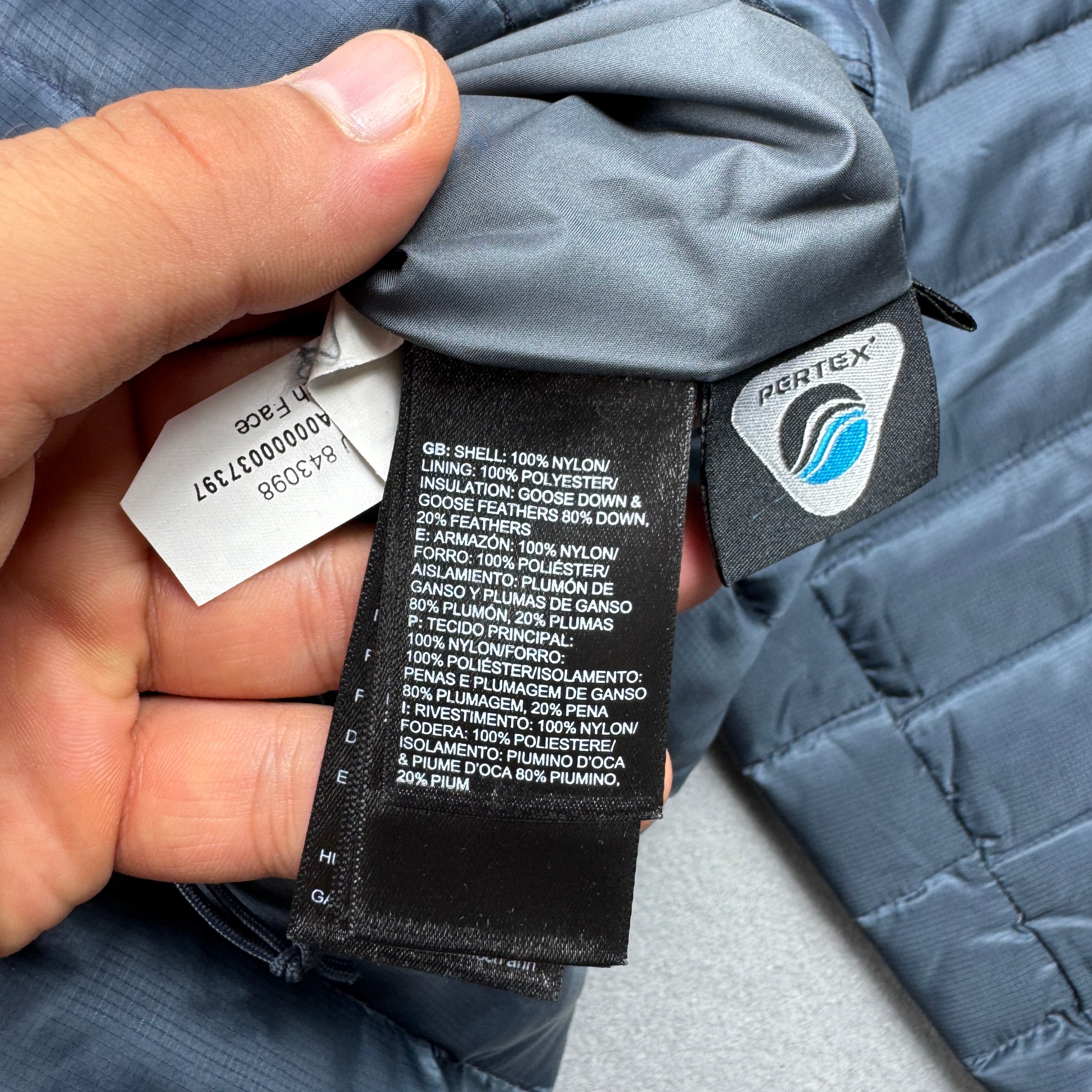 The North Face 600 Pertex Quantum Navy Blue Puffer Jacket Large Size L image 10