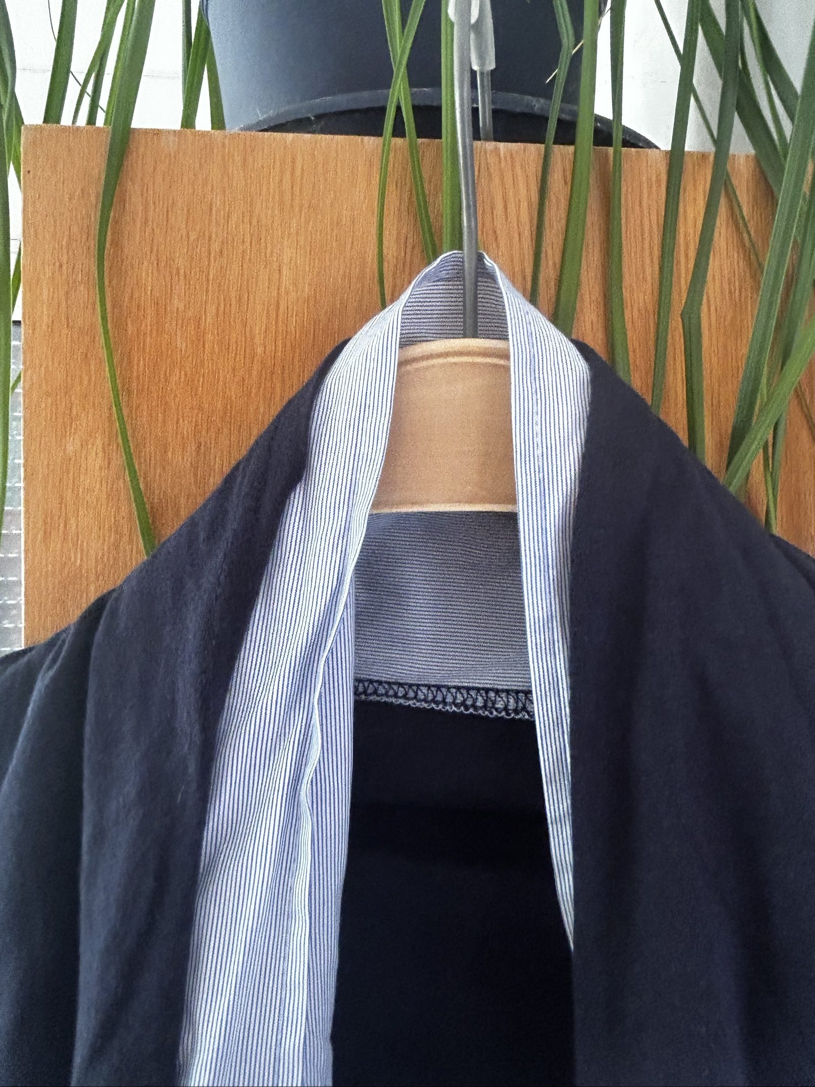 Y's Black & White Cotton Open Cardigan Size 2 Made in Japan image 2