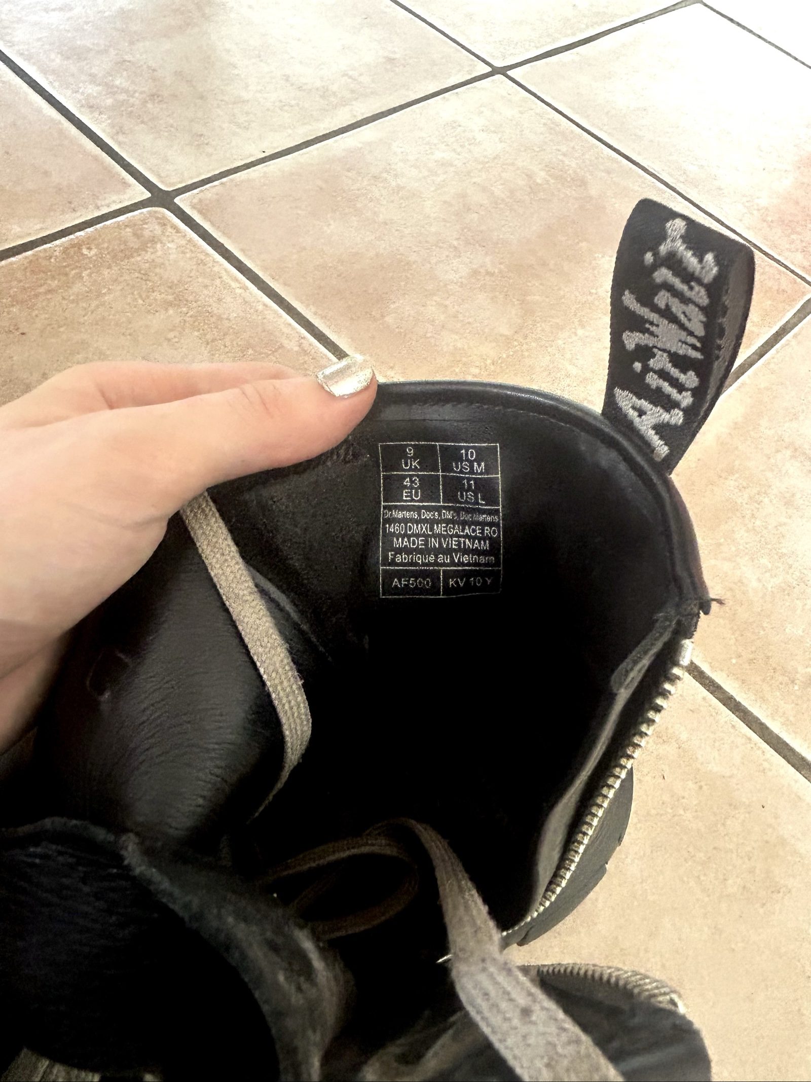 Dr. Martens x Rick Owens Black Leather Combat Boots UK 9 EU 43 image 4