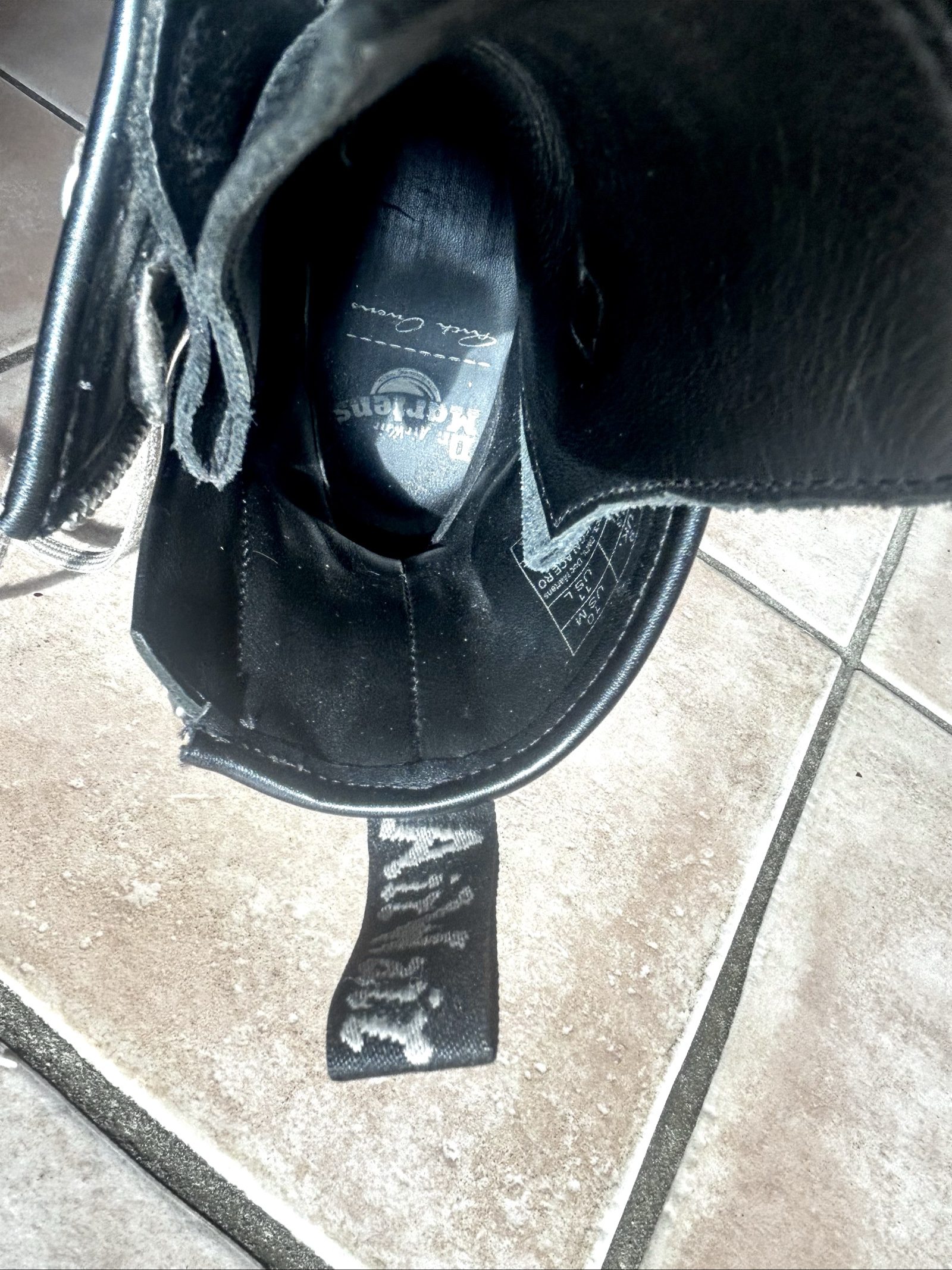 Dr. Martens x Rick Owens Black Leather Combat Boots UK 9 EU 43 image 5