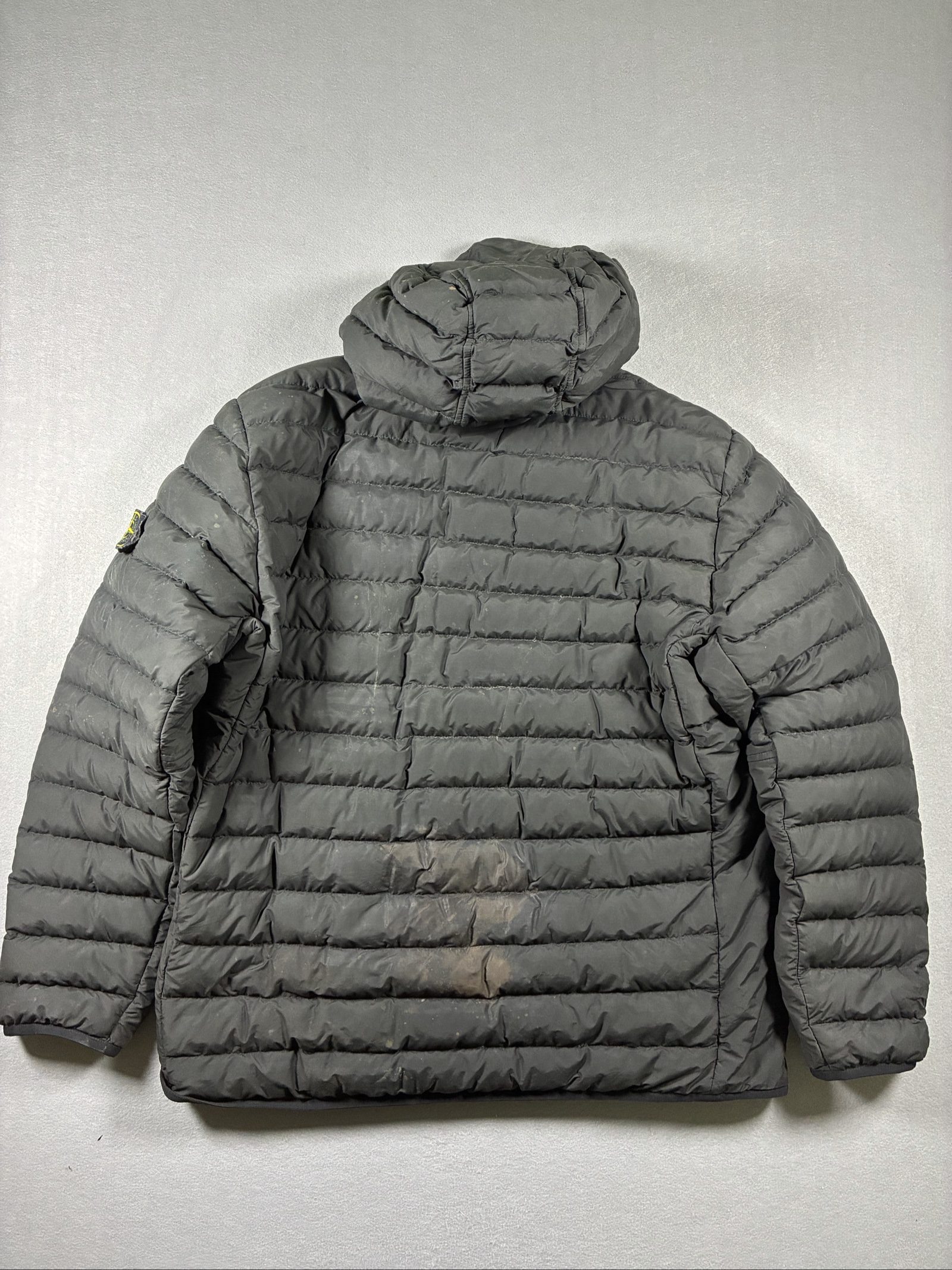 Stone Island Black Quilted Puffer Jacket Medium Hooded image 5