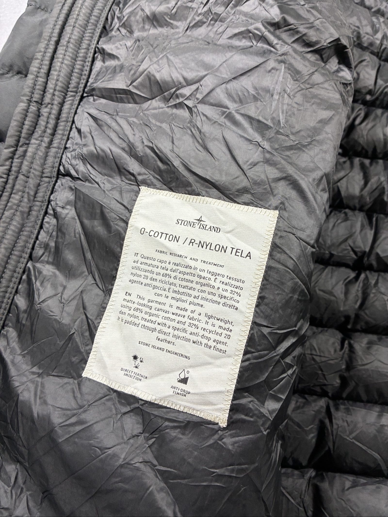 Stone Island Black Quilted Puffer Jacket Medium Hooded image 10