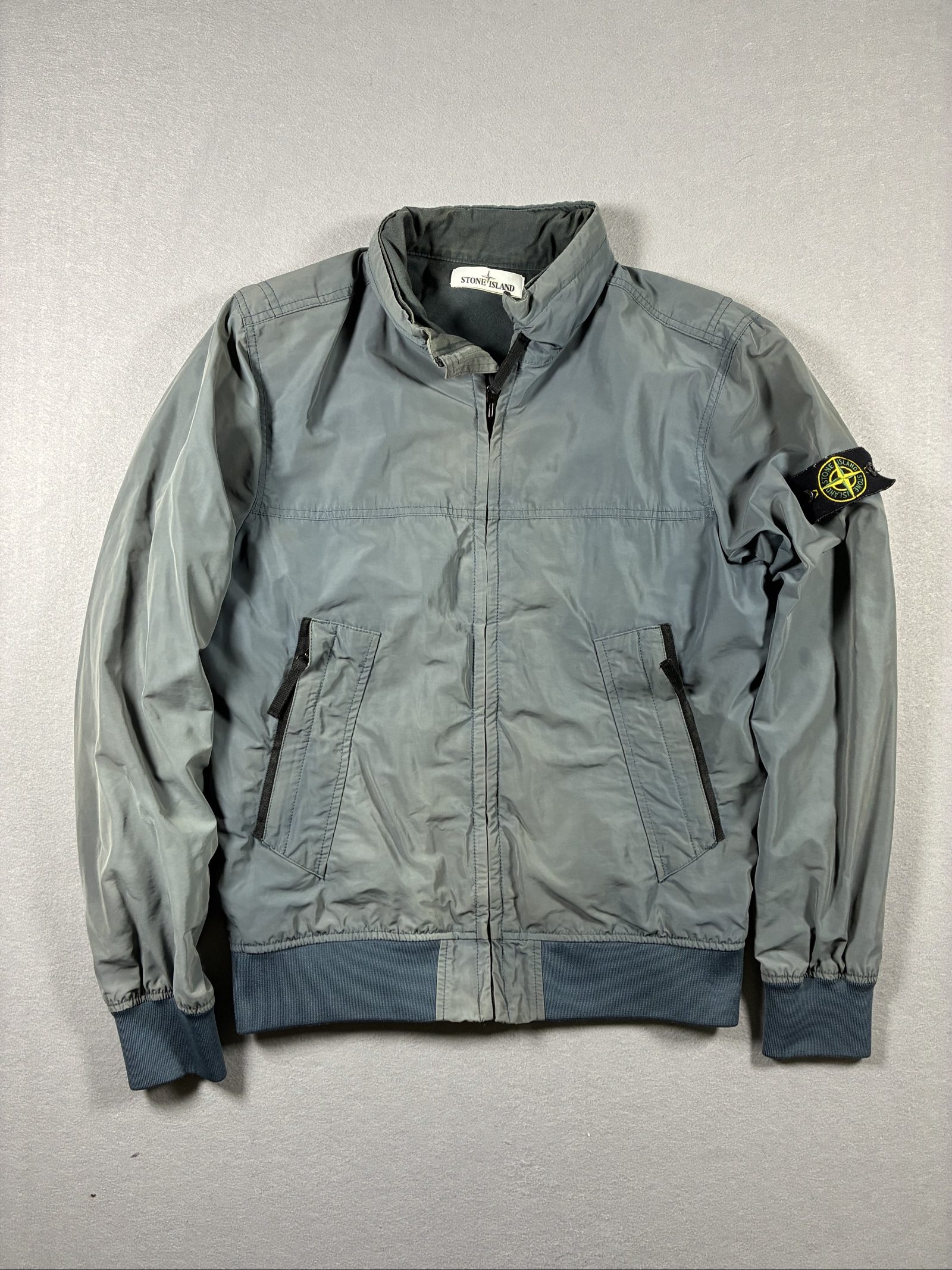 Stone Island Grey Men's Lightweight Zip-Up Jacket Large