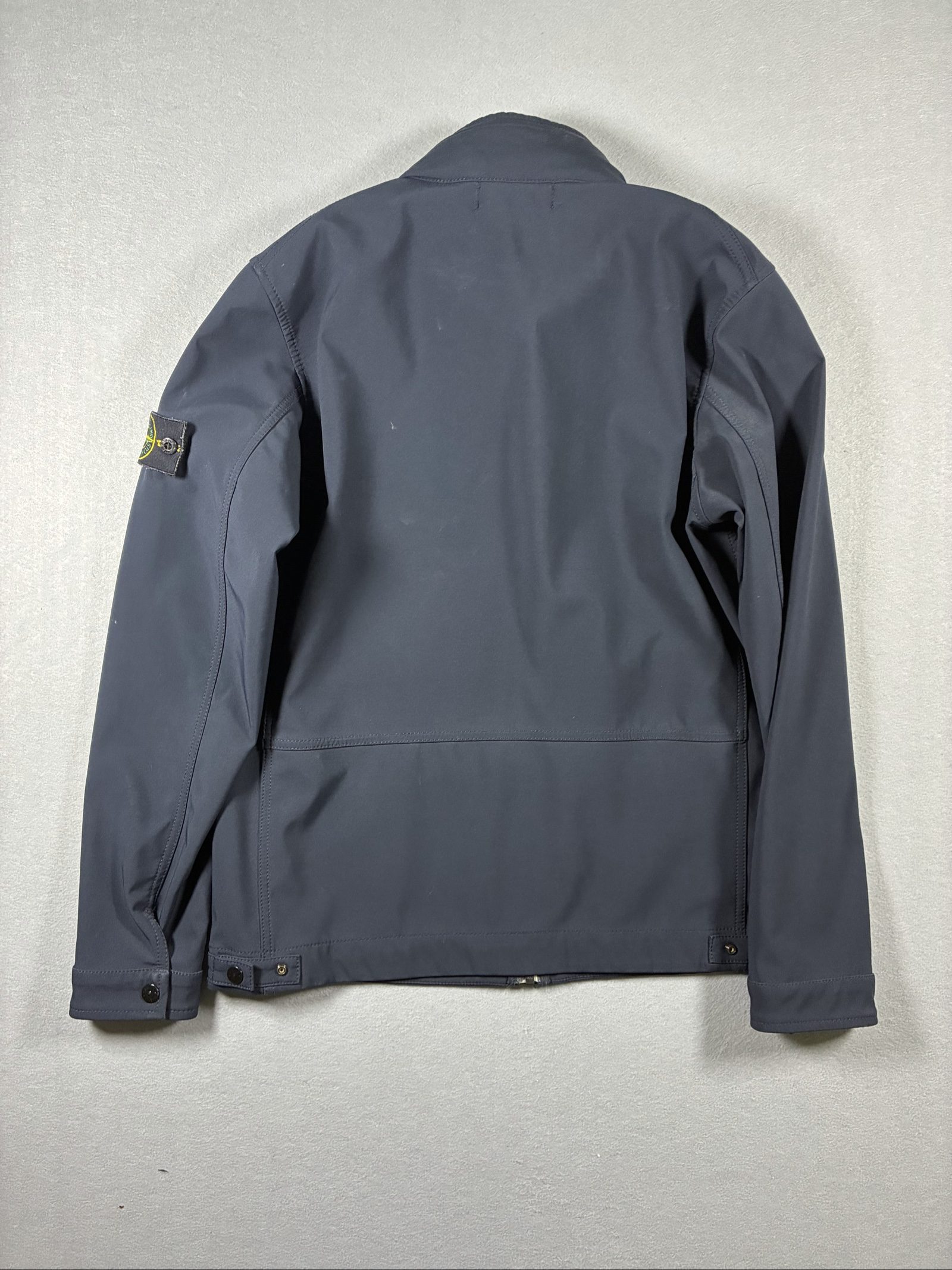 Stone Island Navy Light Soft Shell-R Jacket Large Wind Resistant Breathable image 9