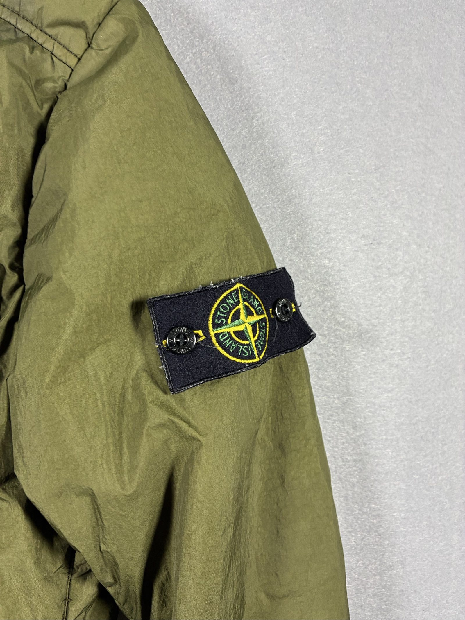 Stone Island Olive Green Garment Dyed Crinkle Reps Jacket Medium image 3