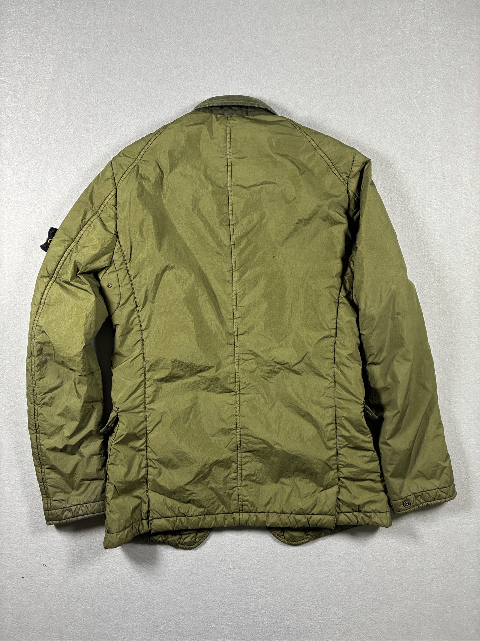 Stone Island Olive Green Garment Dyed Crinkle Reps Jacket Medium image 9