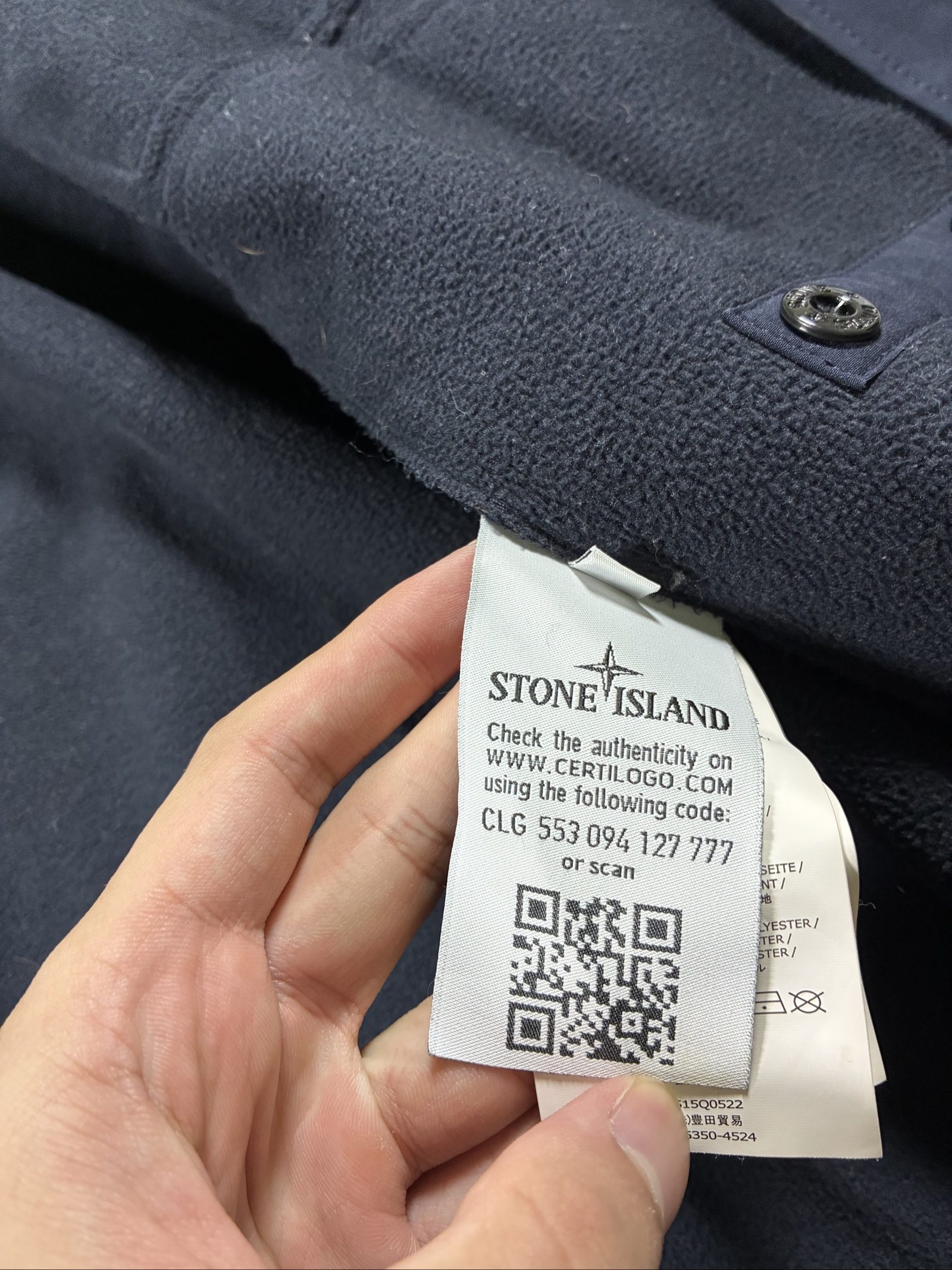 Stone Island Navy Soft Shell Jacket Large Chest Zip Pocket image 8