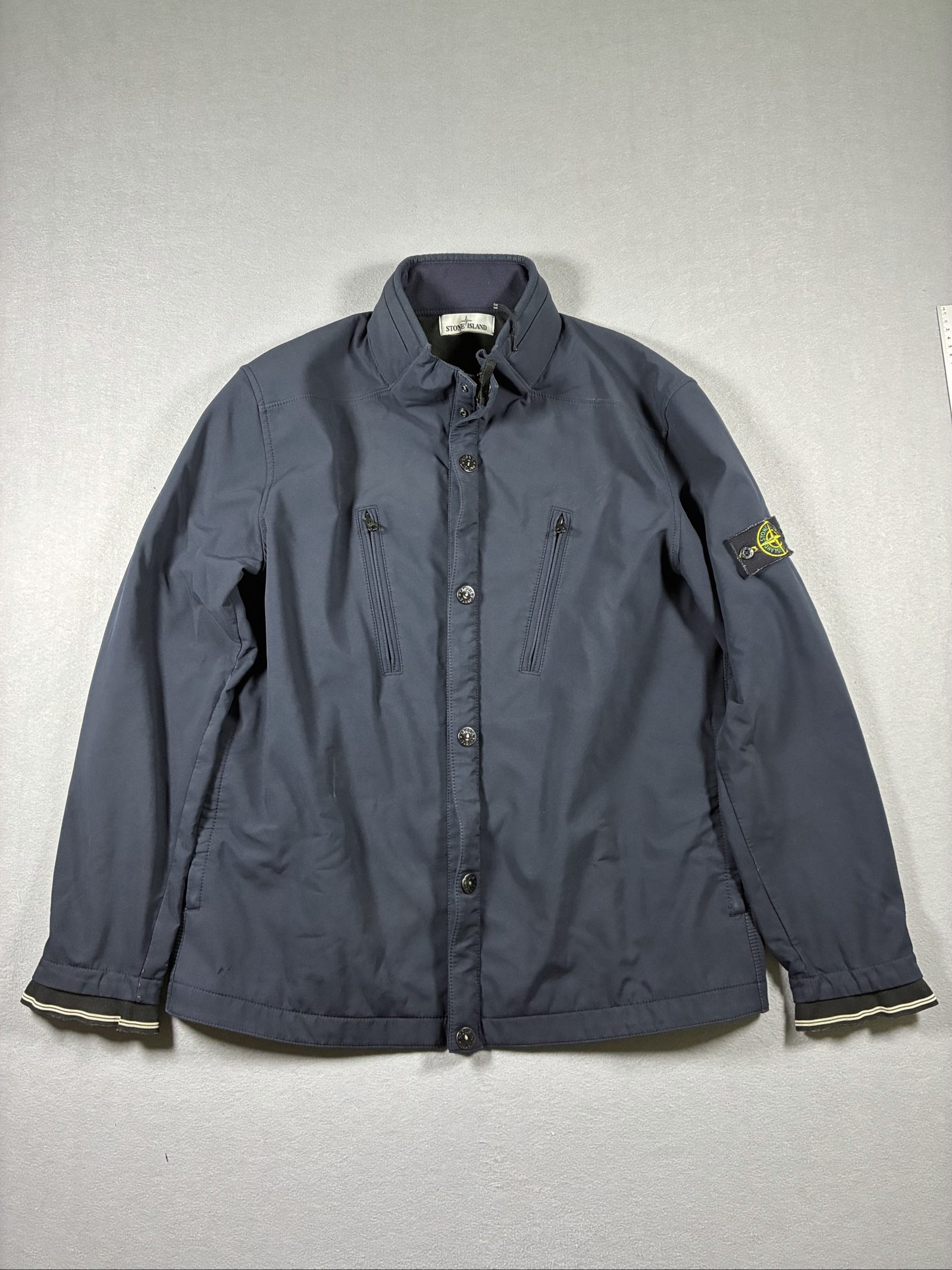 Stone Island Navy Blue Casual Jacket Large With Badge