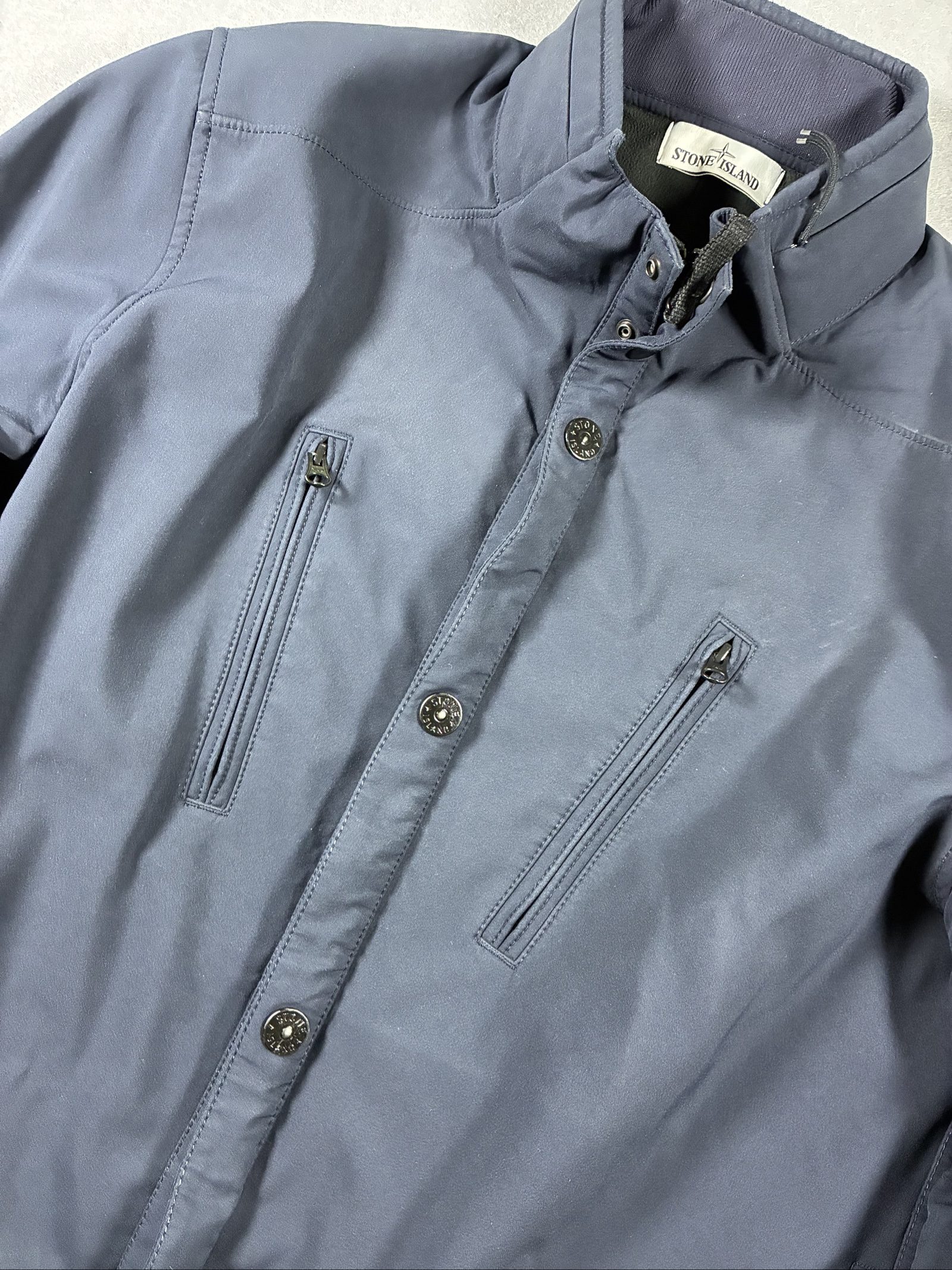 Stone Island Navy Blue Casual Jacket Large With Badge image 4