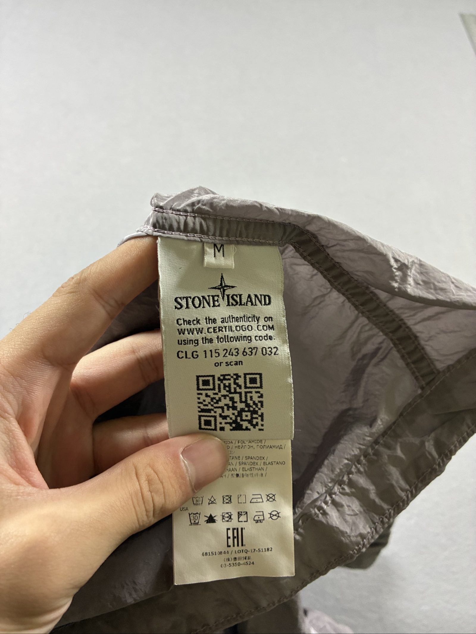 Stone Island Grey Lightweight Nylon Jacket Medium image 4