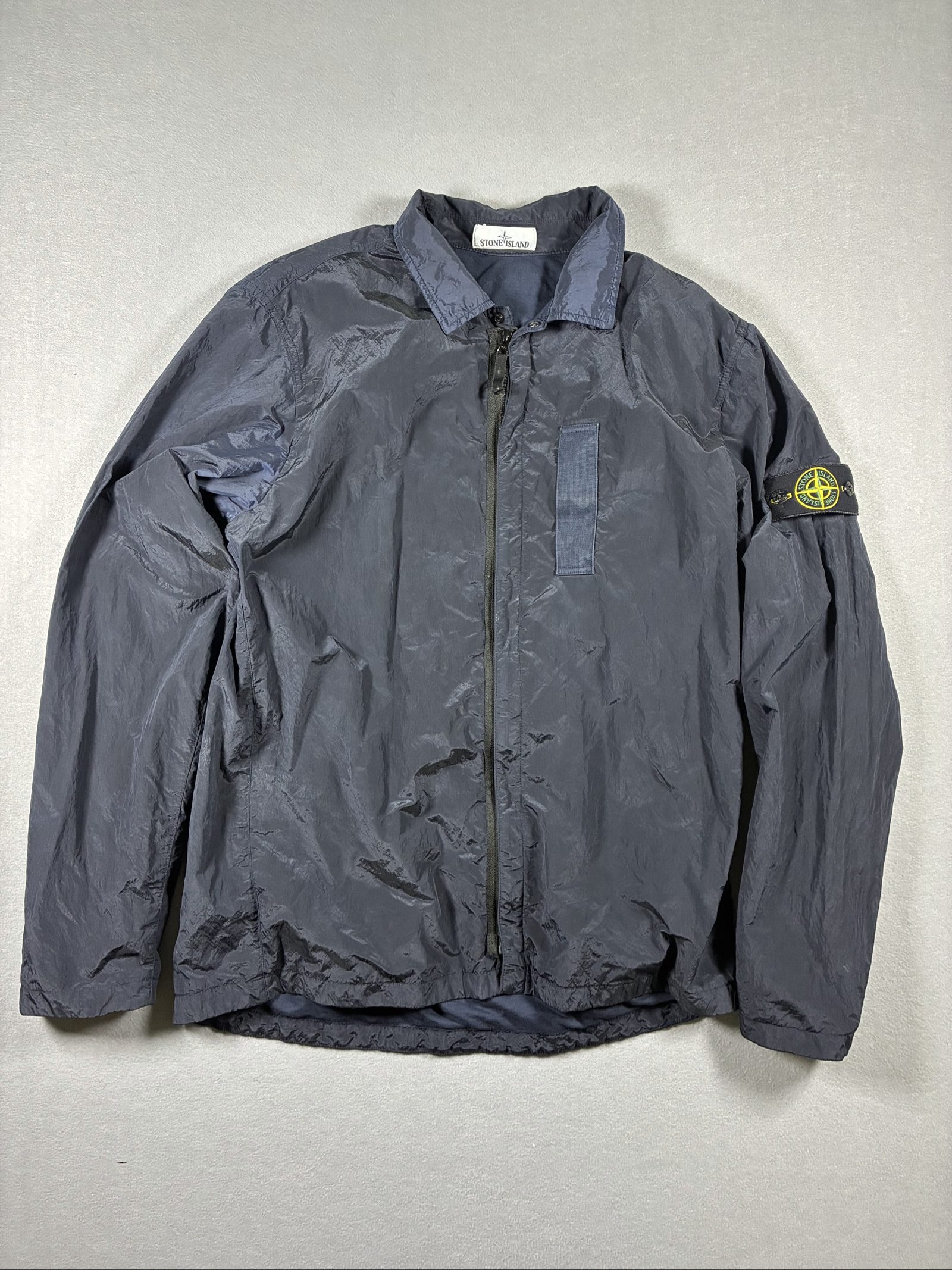 Stone Island Navy Nylon Jacket XL with Arm Badge
