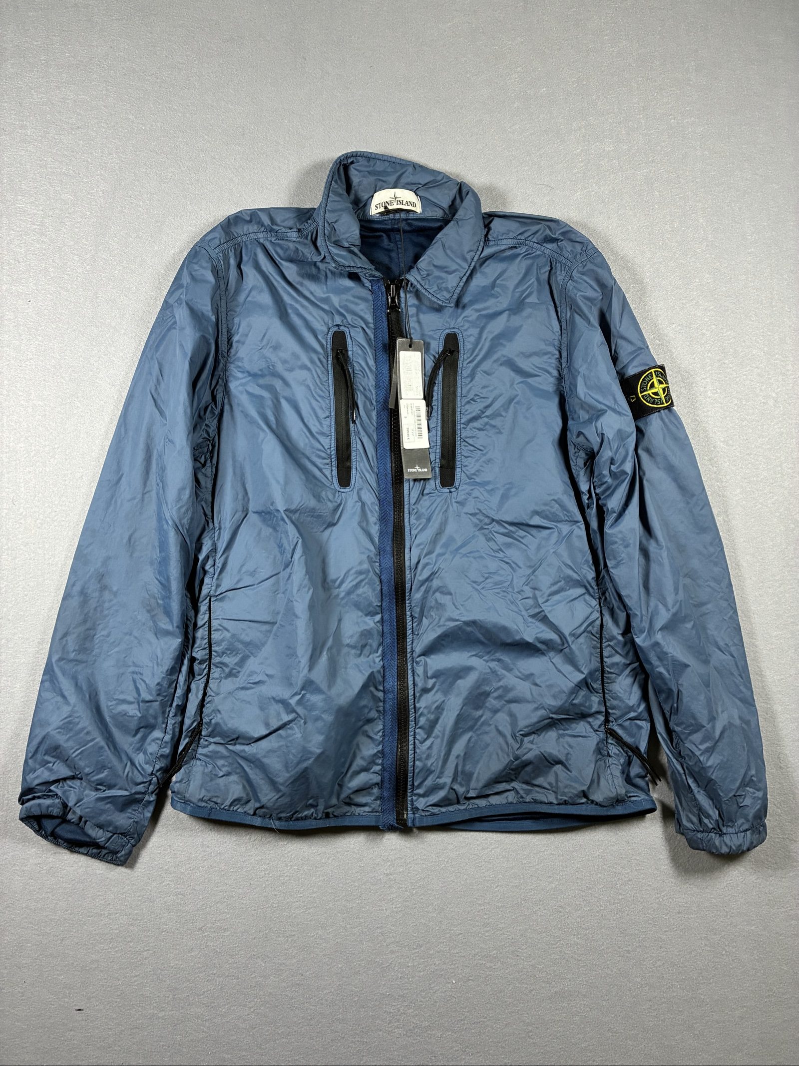 Stone Island Blue Nylon Jacket Small Men's Lightweight