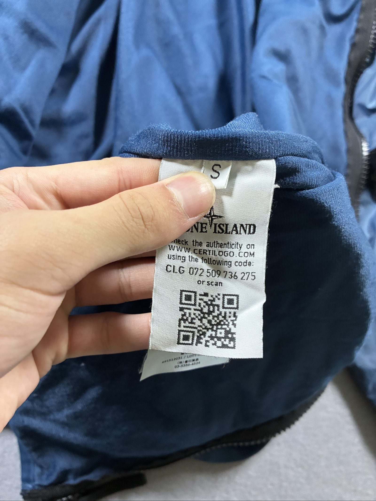 Stone Island Blue Nylon Jacket Small Men's Lightweight image 6