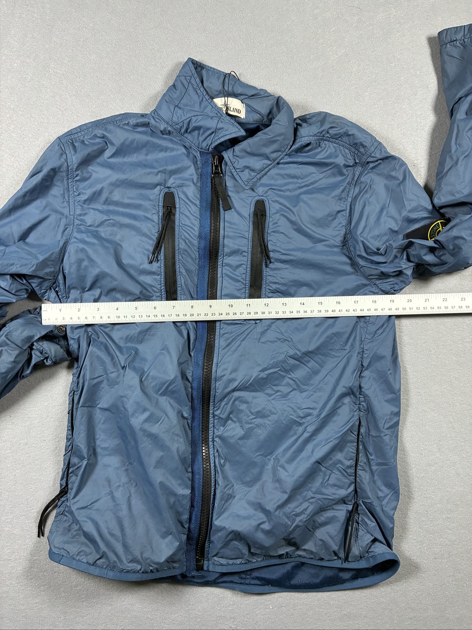 Stone Island Blue Nylon Jacket Small Men's Lightweight image 7